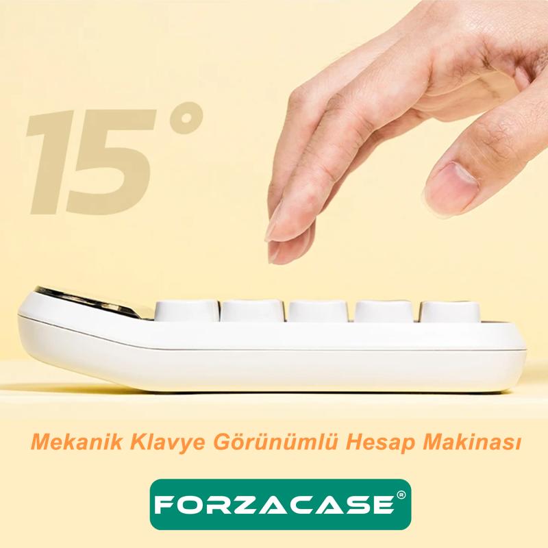 Forzacase Mekanik Klavye Görünümlü LCD Ekran 10 Tuş Hesap Makinesi  - FC637
