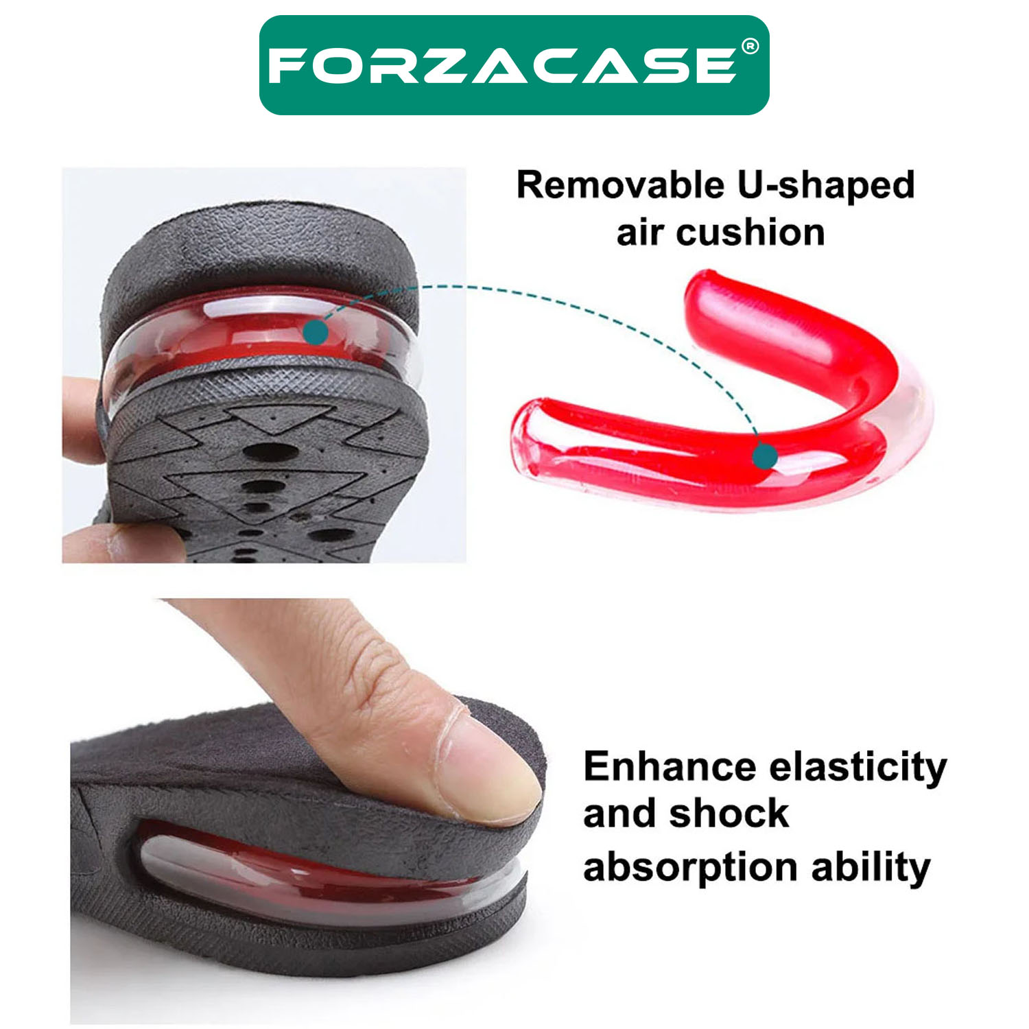 Forzacase 7 cm Boy Uzatıcı Tabanlık Tam Boy Hava Alabilen Tasarım - FC653