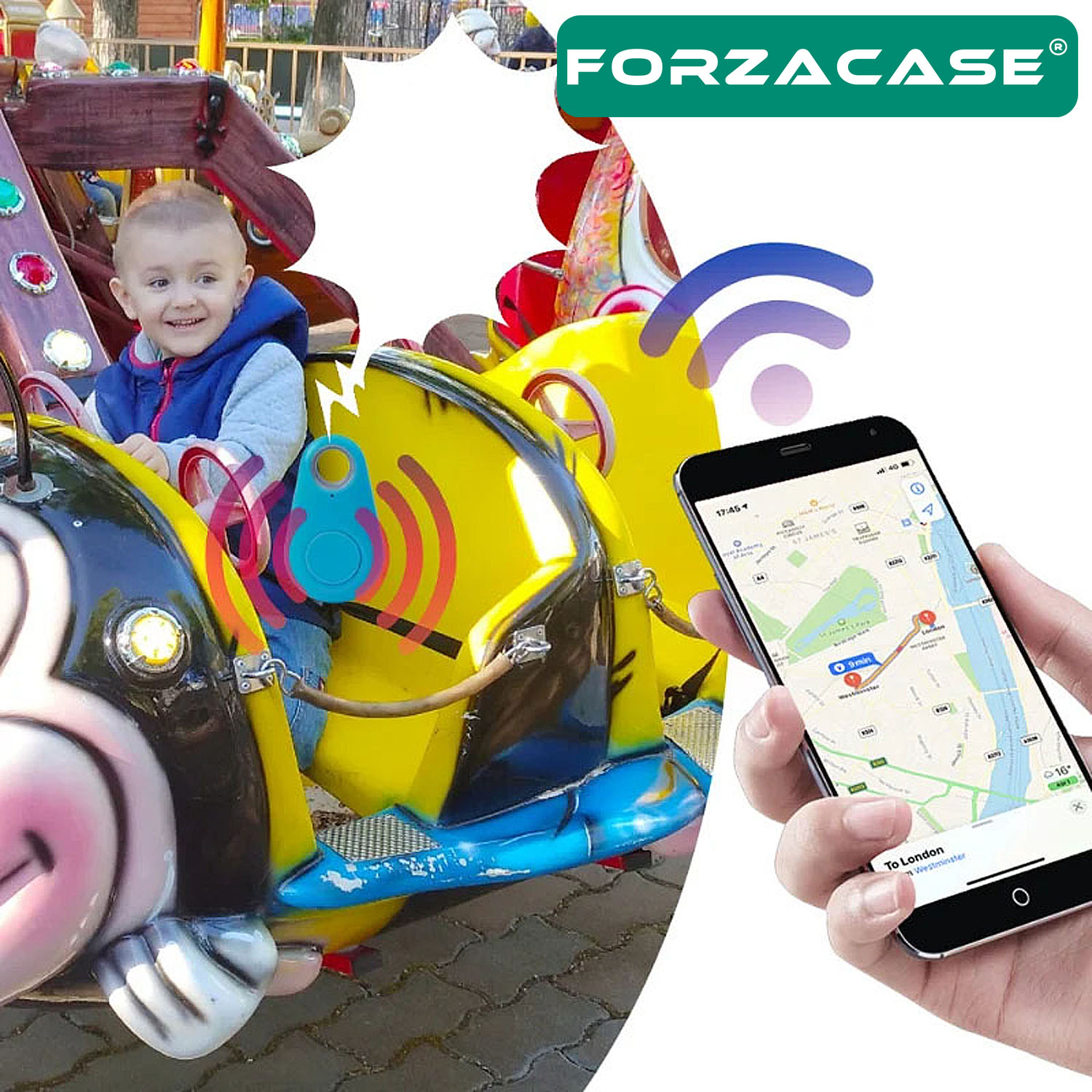 Forzacase Akıllı Mini GPS Takip Cihazı Eşya Kedi Köpek Çocuk Araç Takip Bulucu - FC663