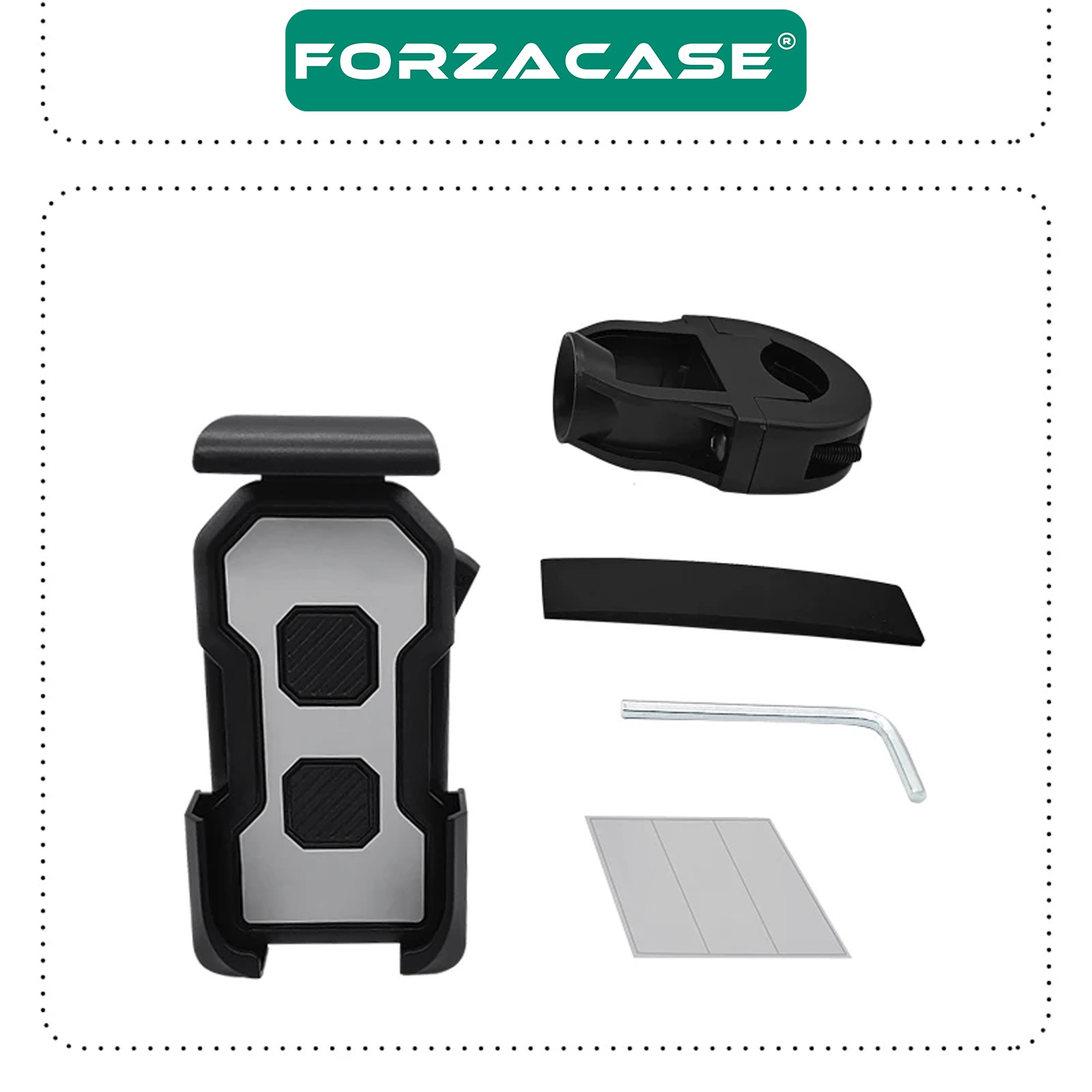 Forzacase Bisiklet Motosiklet Scooter için Gidon Montajlı Telefon Tutucu - FC698