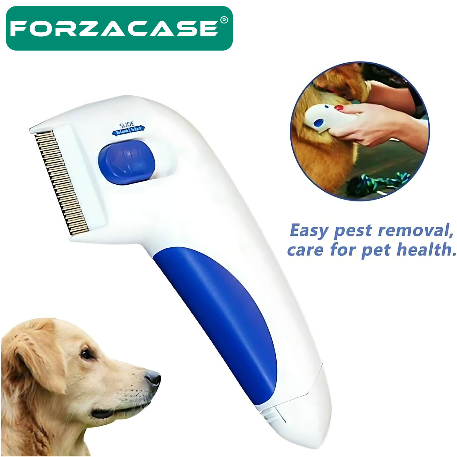 Forzacase Kedi ve Köpekler için Pire Doktoru Elektronik Pire Tarağı Kıtık Açıcı - FC700