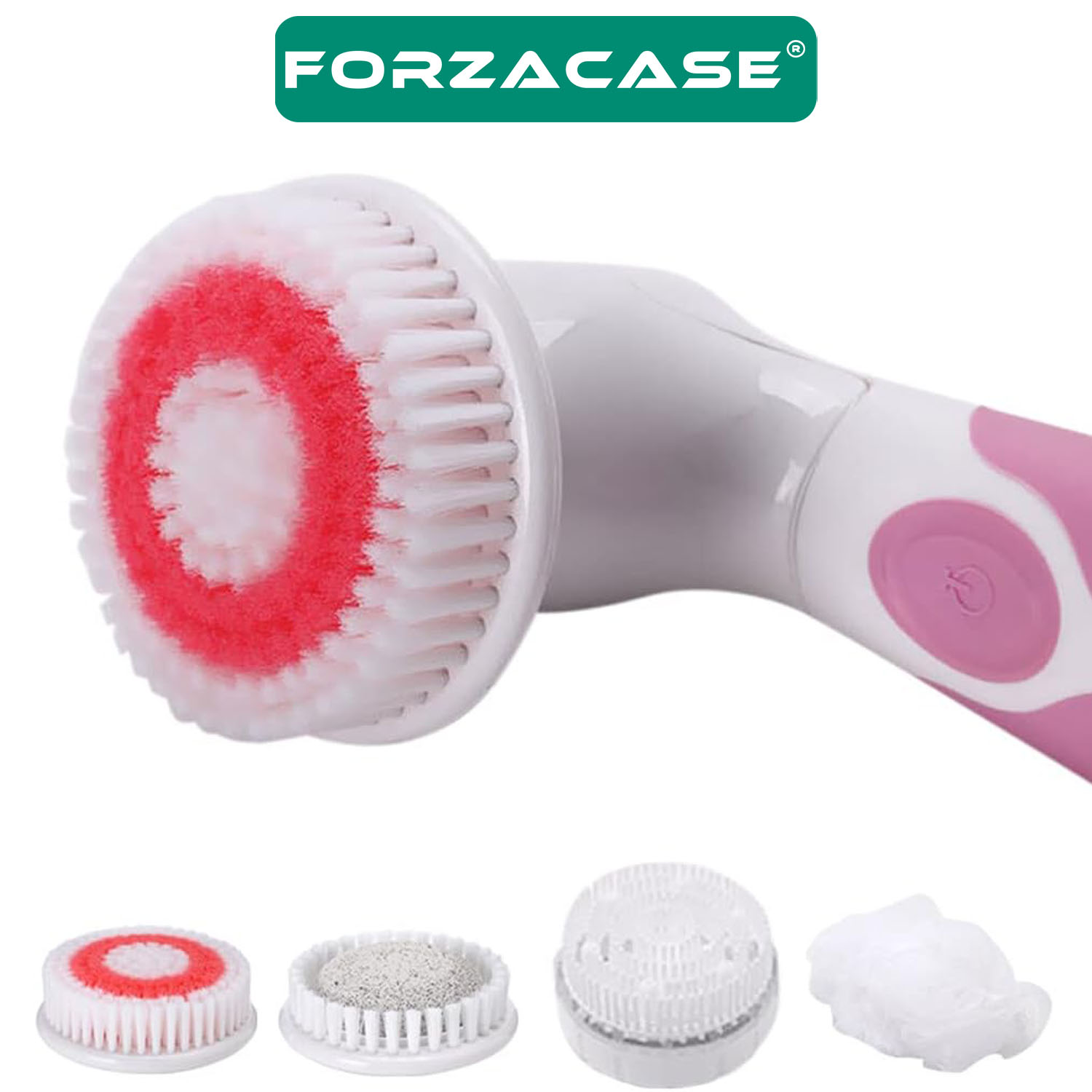 Forzacase 4in1 Çok Fonksiyonlu Elektrikli Banyo Fırçası Vücut Temizleme Fırçası Masaj Aleti - FC703