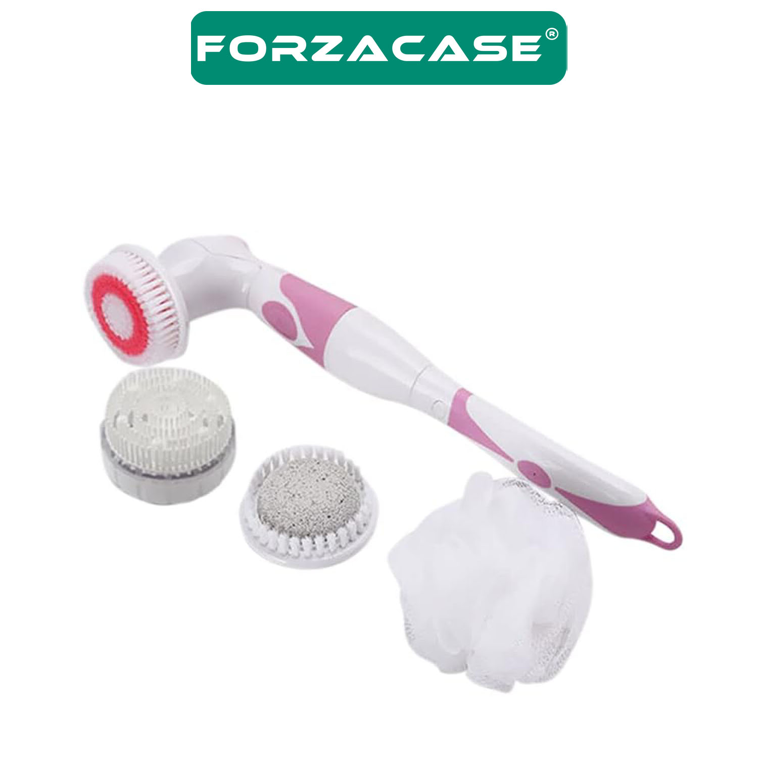 Forzacase 4in1 Çok Fonksiyonlu Elektrikli Banyo Fırçası Vücut Temizleme Fırçası Masaj Aleti - FC703