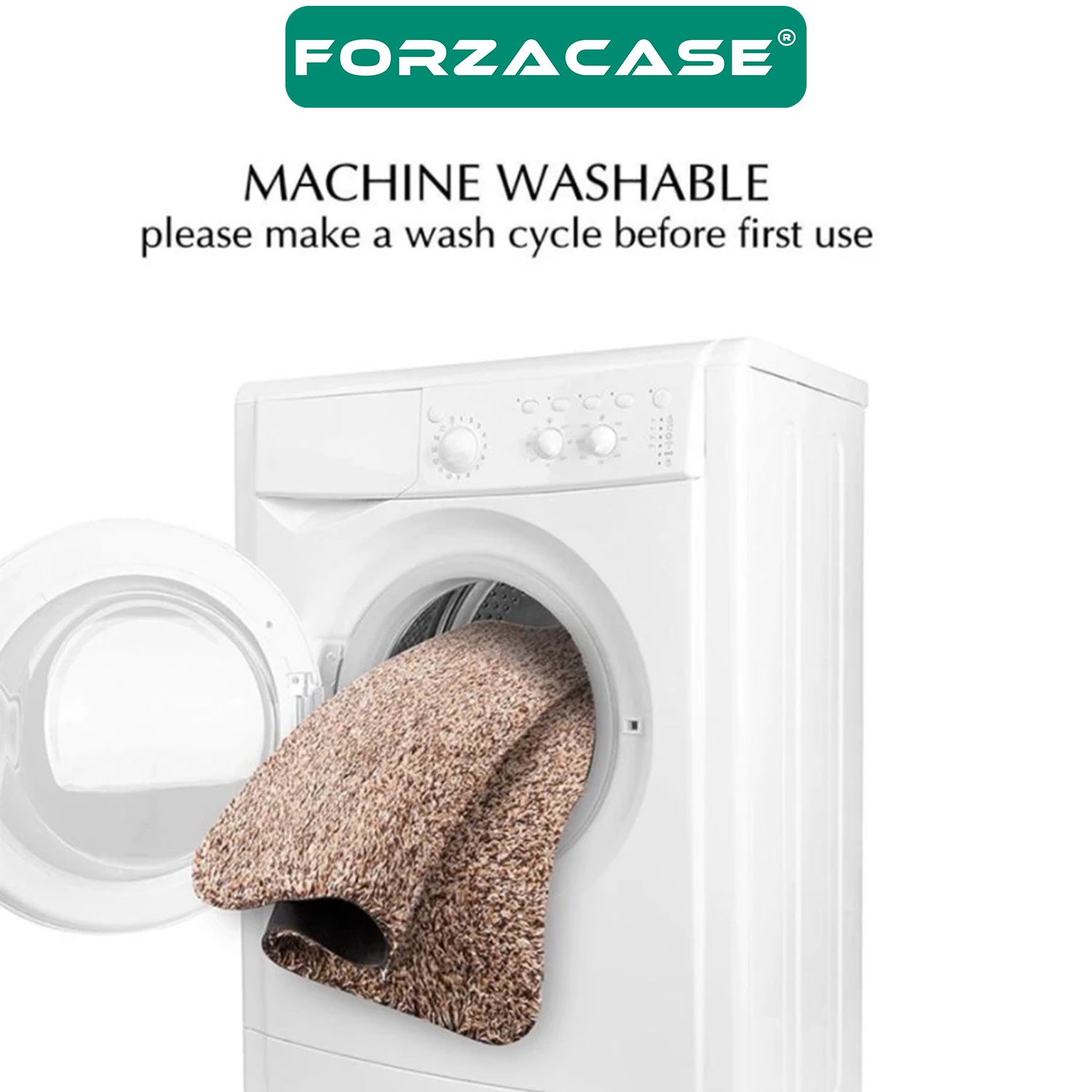 Forzacase Temiz Adım Mat Yıkanabilir Kaymaz Mikrofiber Akıllı Paspas  - FC704