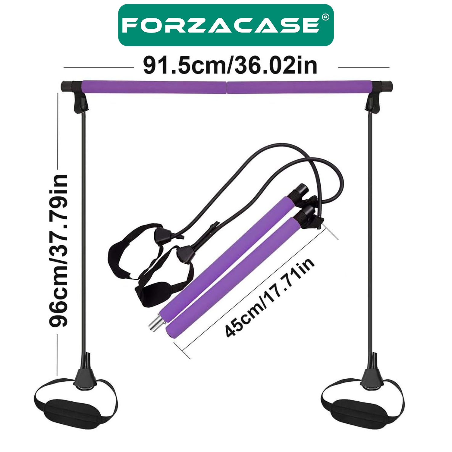 Forzacase Taşınabilir Fitness Jimnastik Pilates Studio Pilates Aleti - FC705