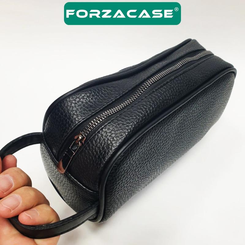 Forzacase Unisex Suni Deri 2 Gözlü Günlük Portföy Tıraş Makyaj El Çantası - FC706