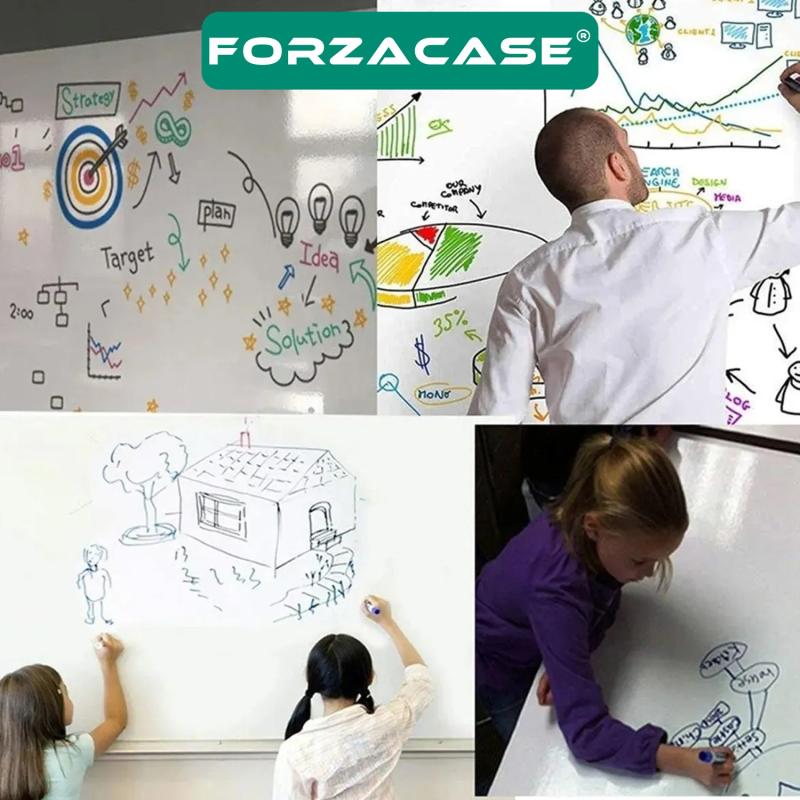 Forzacase Yazılabilir Beyaz Tahta Folyo Yazı Tahtası PVC Duvar Sticker - FC713