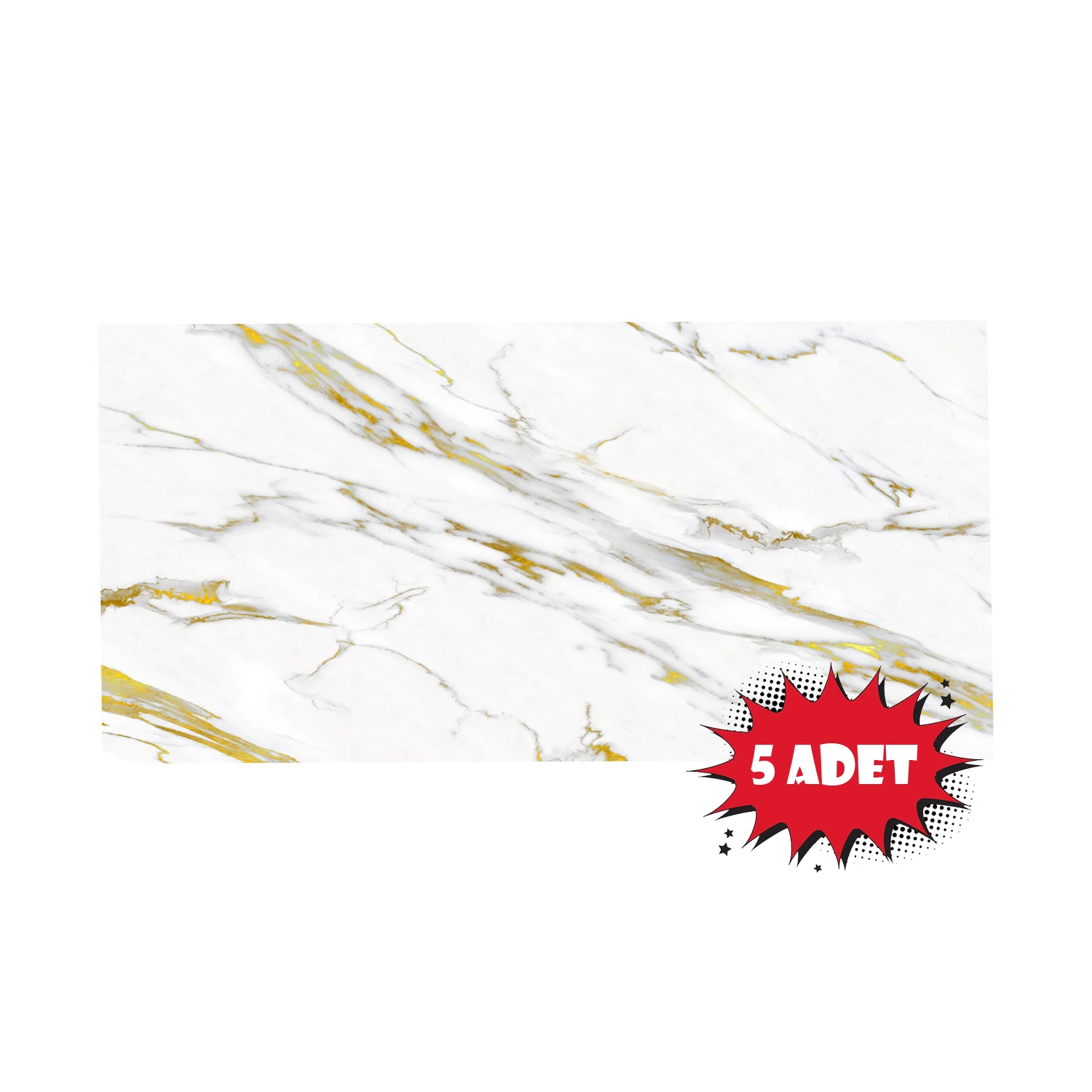 Forzacase 5 Adet Kendinden Yapışkanlı Plastik PVC Duvar Kaplama Paneli 30x60 cm - FC714