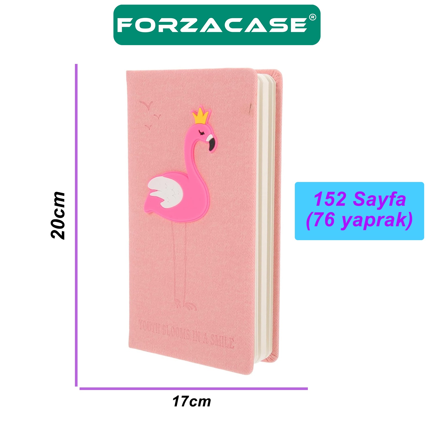 Forzacase Flamingo Desenli Defter + Flamingo Tükenmez Kalem - FC726