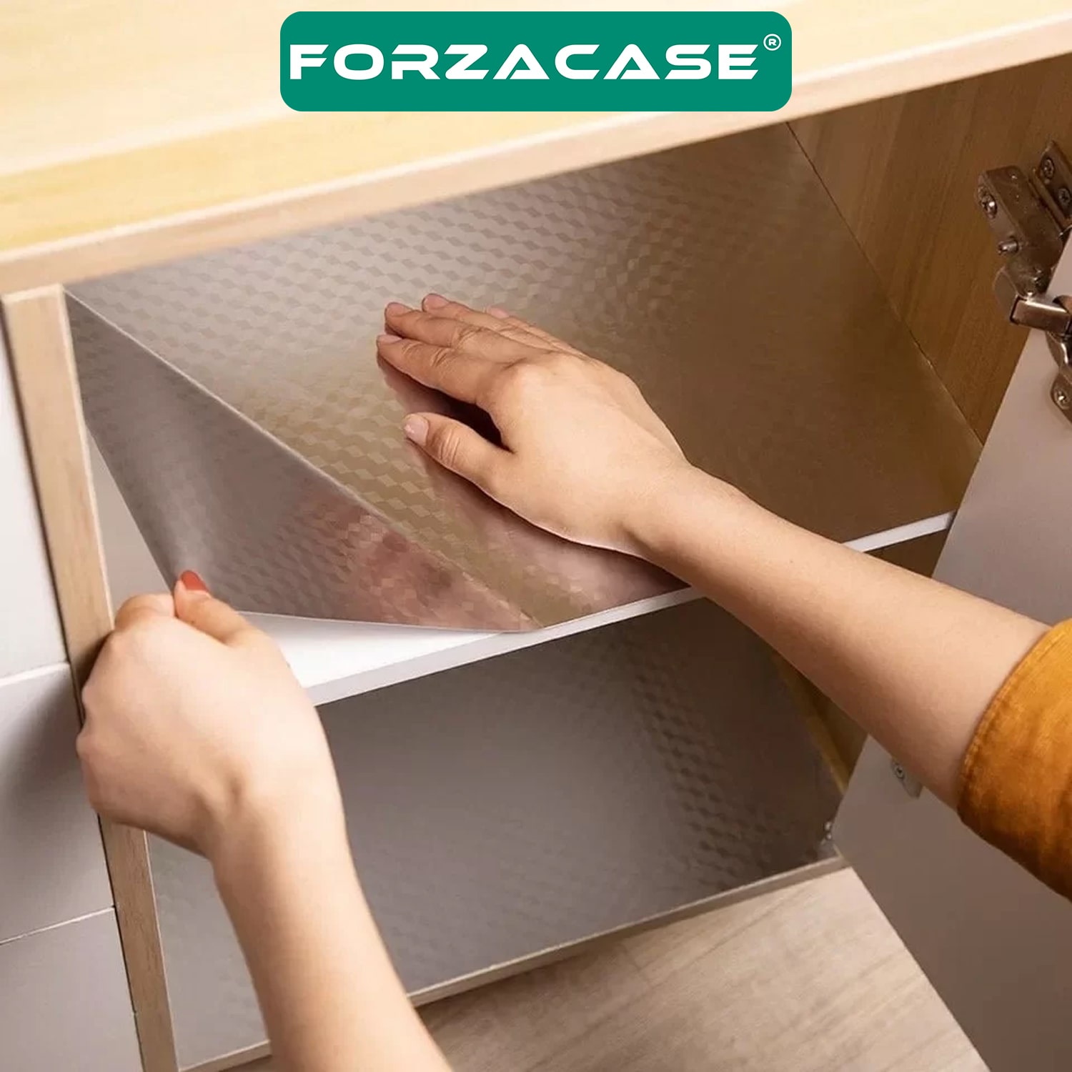 Forzacase 10 Mt Yapışkanlı Kolay Silinebilir Mutfak Tezgah Üstü Folyo Gümüş - FC733