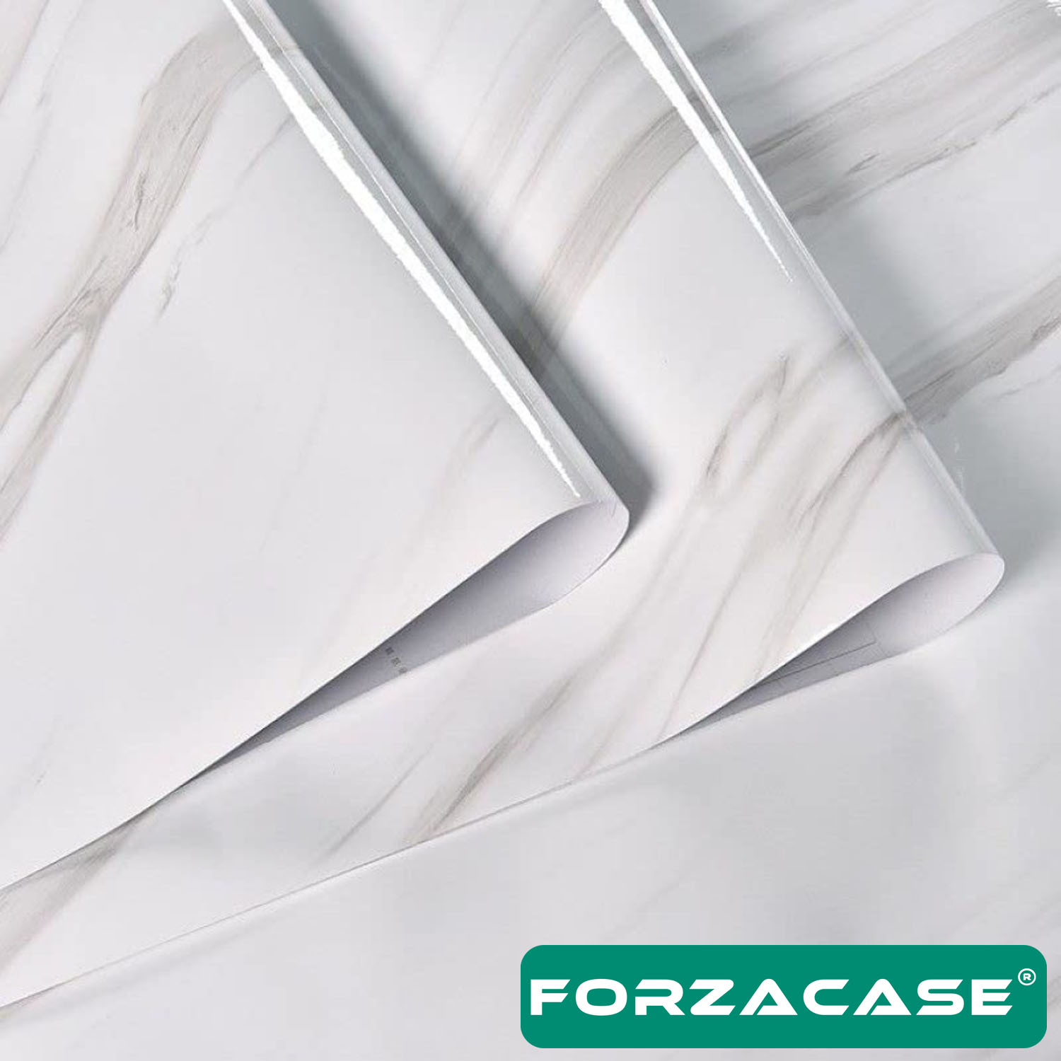 Forzacase Mermer Desenli Beyaz Folyo Kaplama 5 Metre Tezgah Dolap Mutfak Kağıdı Yapışkanlı - FC736