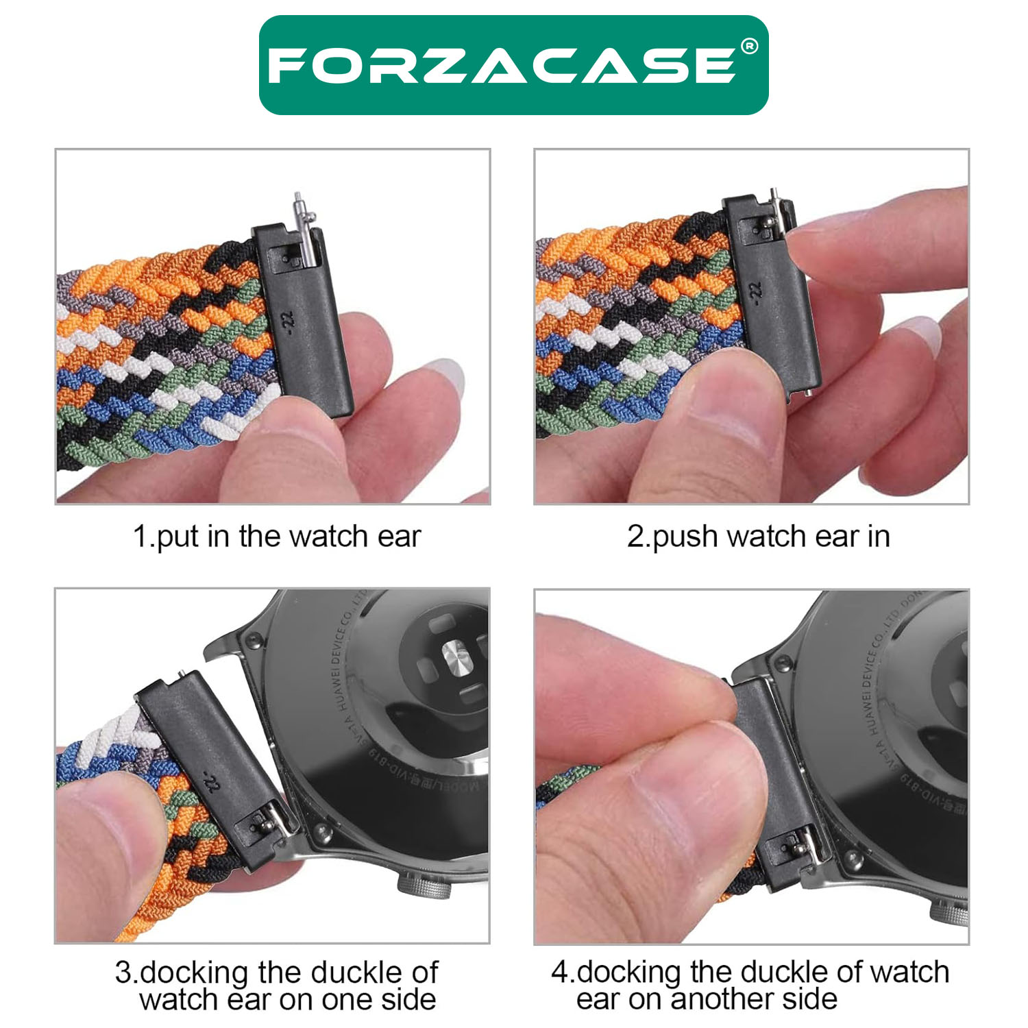 Forzacase Xiaomi Redmi Watch 5 Active ile uyumlu Esnek Hasır Örgü Tokalı Kordon Kayış - FC739