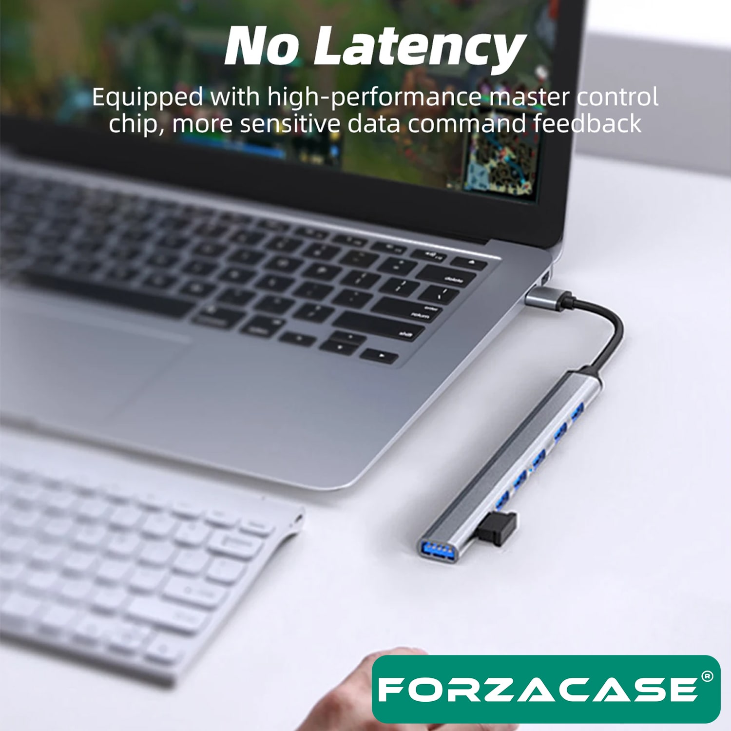 Forzacase USB 2.0 to Type-C Port Çoğaltıcı Hub 7in1 OTG Adaptör 6lı USB Çoklayıcı - FC752
