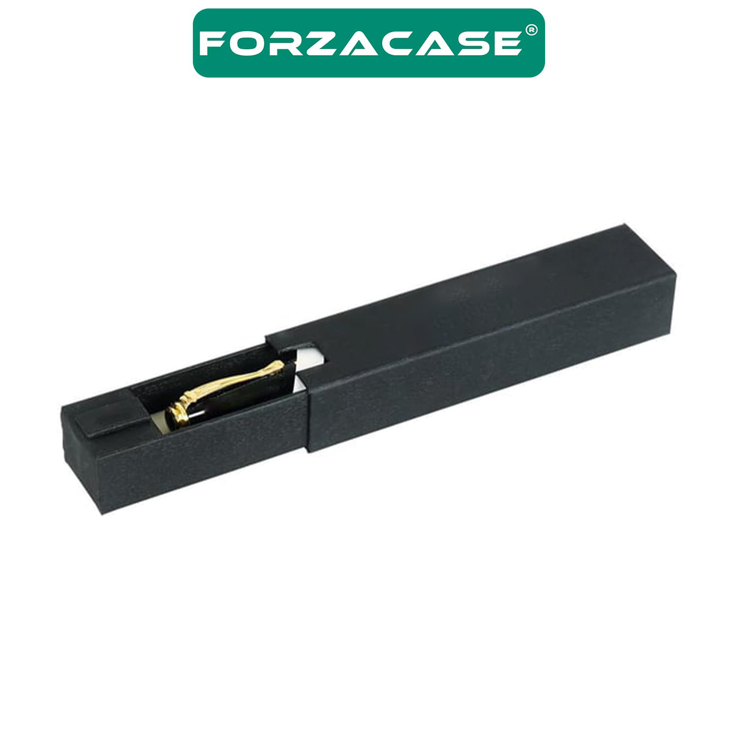 Forzacase Besmele İşlemeli Kutulu Metal Roller Kalem Siyah Gold - FC761