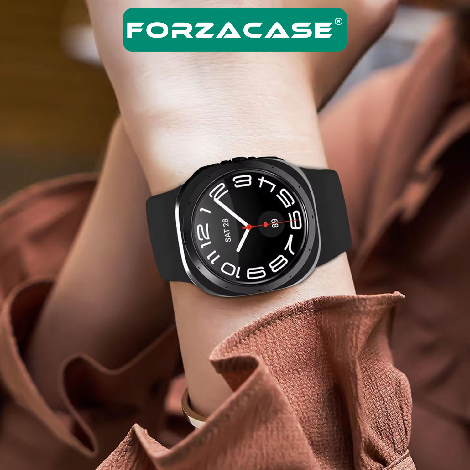 Forzacase Samsung Galaxy Watch 7 Ultra 47mm ile uyumlu Önü Açık Silikon Kılıf - FC764