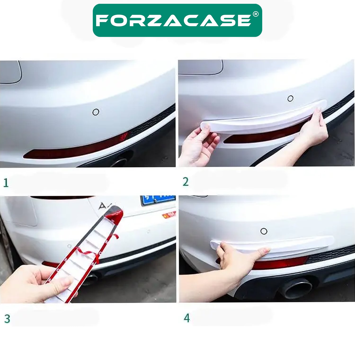 Forzacase Araba Çizik Sürtme Darbe Önleyici Tampon Koruyucu 2 Adet Siyah - FC771