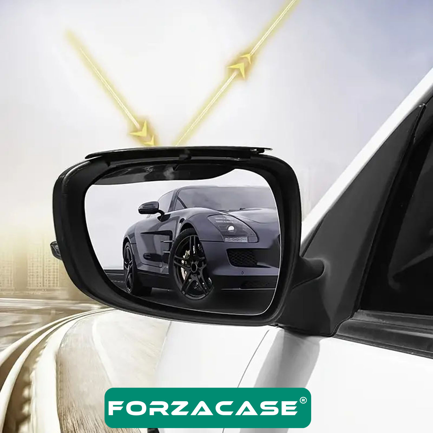 Forzacase Karbon Desenli Araba Ayna Yağmur Koruyucu Siper 2 Adet - FC776