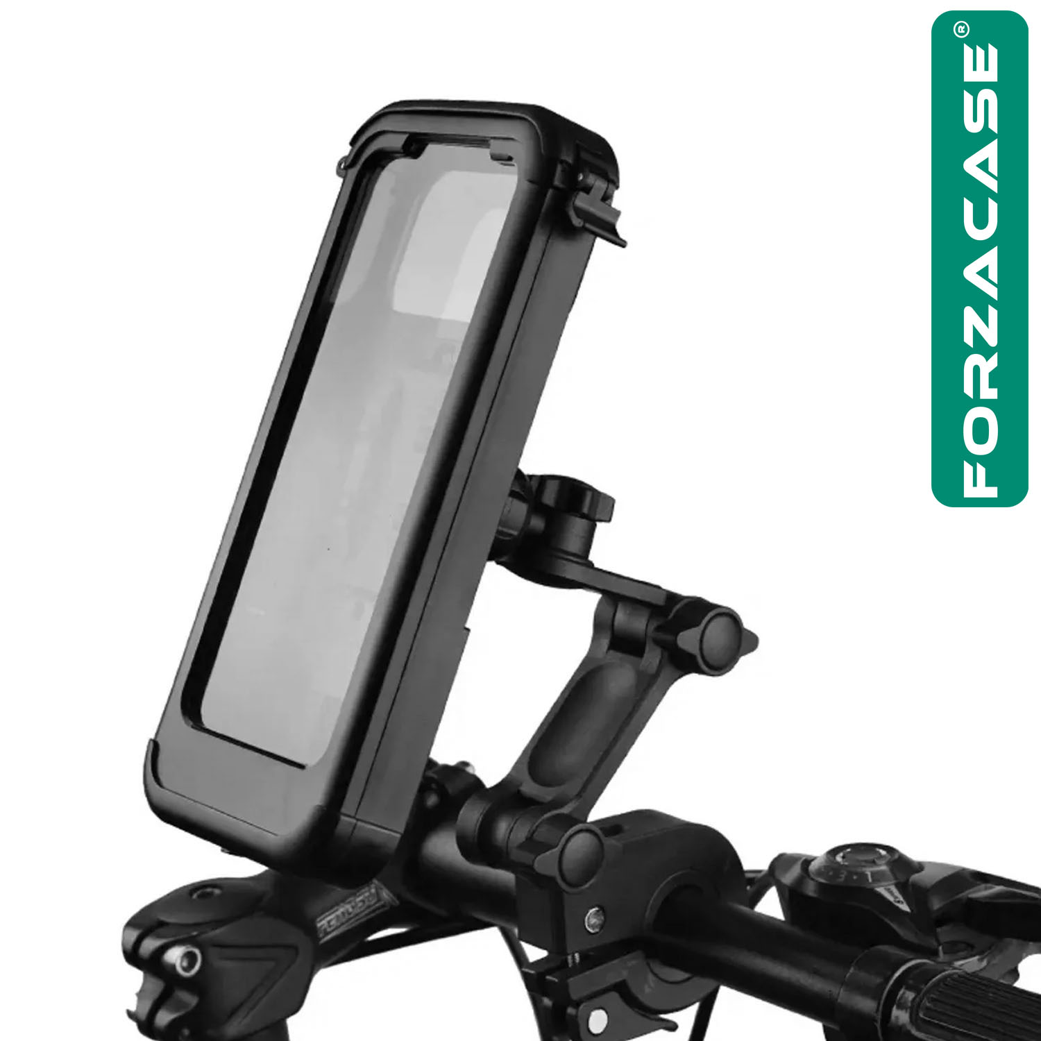 Forzacase Bisiklet Motosiklet Scooter için Gidon Uyumlu Önü Kapalı Su Geçirmez Telefon Tutucu FC780