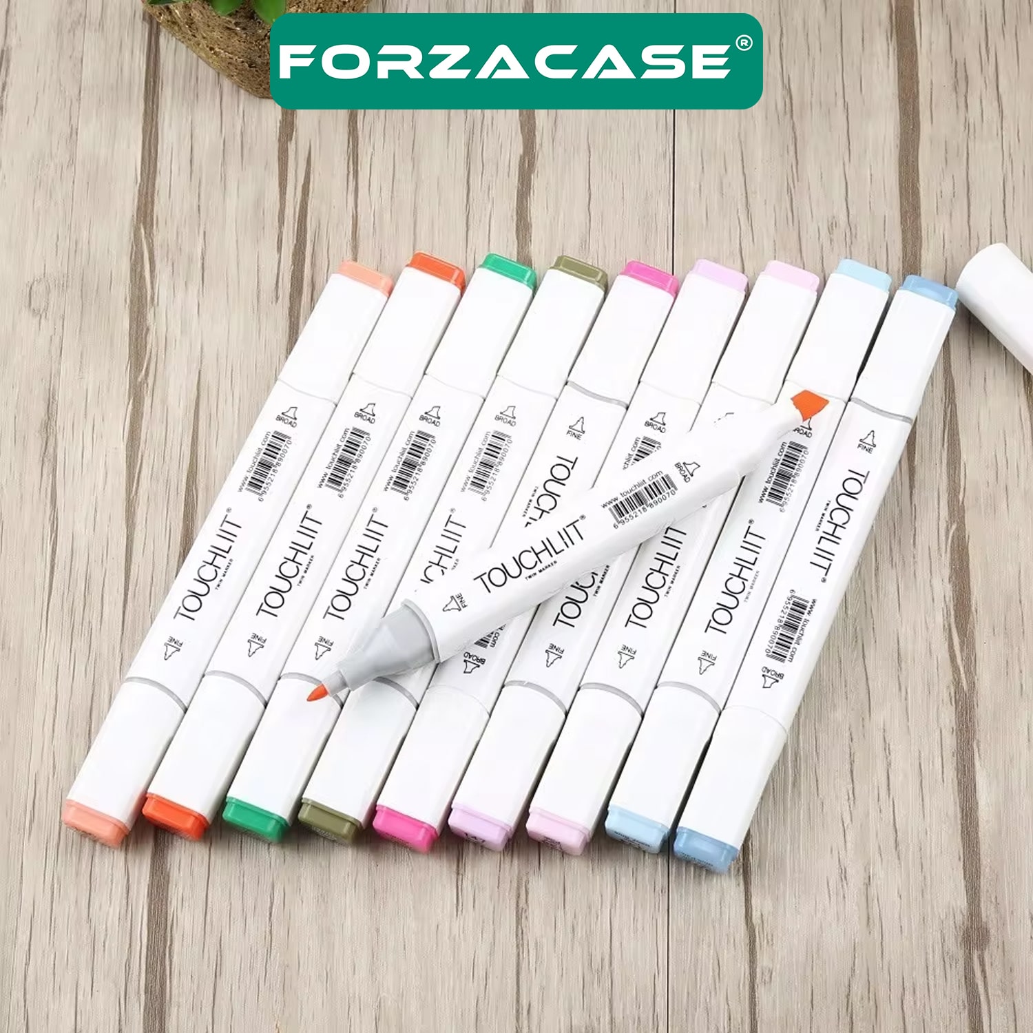Forzacase 12 Adet Çift Taraflı Marker Kalem Seti Hobi Çizim Kalemi - FC785