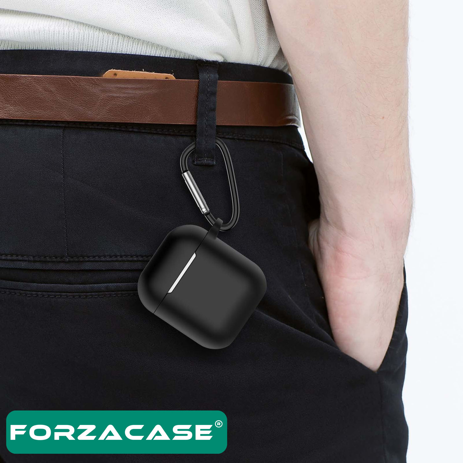 Forzacase Airpods 4 ile uyumlu Anahtar Askılıklı Bluetooth Kulaklık Kılıfı - FC793