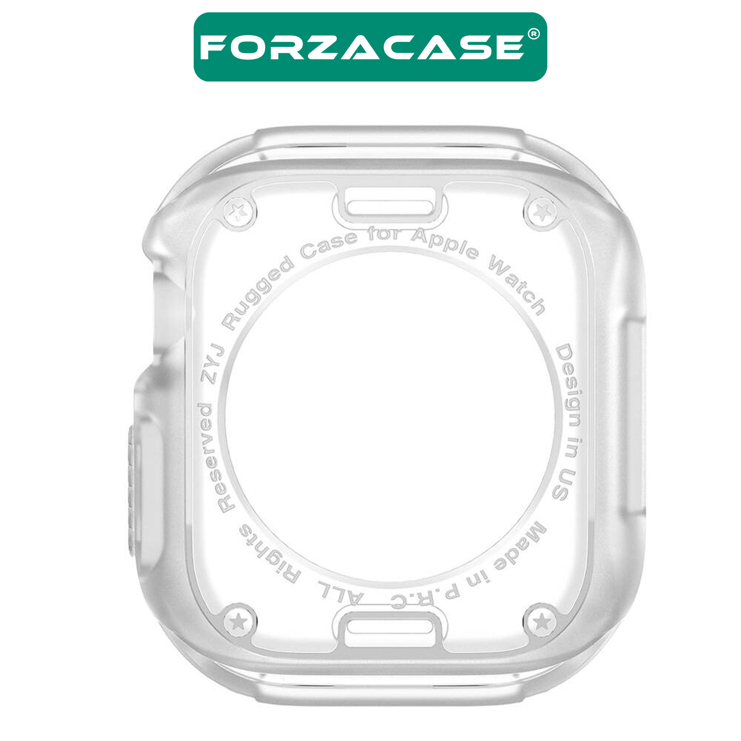Forzacase Apple Watch 10 46mm ile uyumlu Önü Açık Armor Silikon TPU Kasa Koruyucu Kılıf - FC794