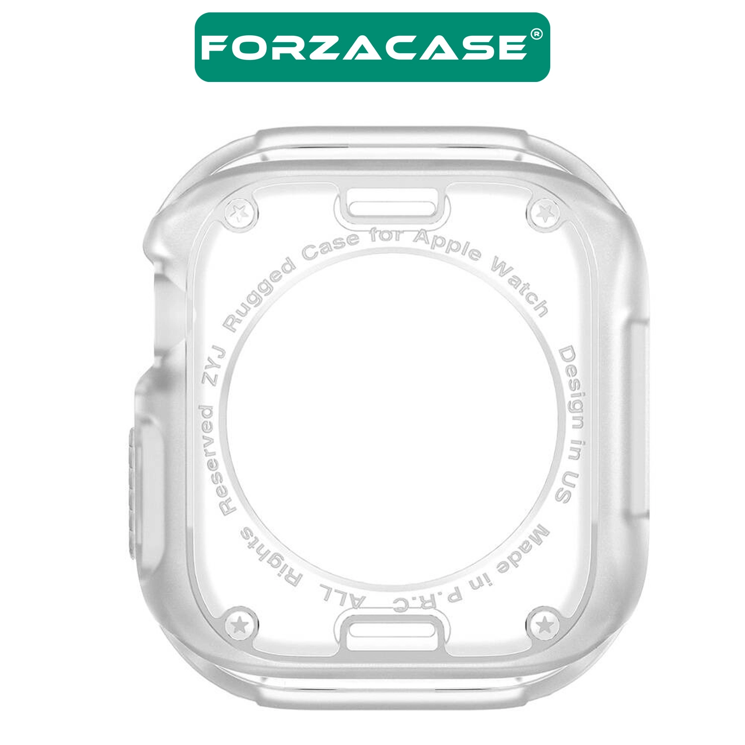 Forzacase Apple Watch 11 42mm ile uyumlu Önü Açık Armor Silikon TPU Kasa Koruyucu Kılıf - FC794