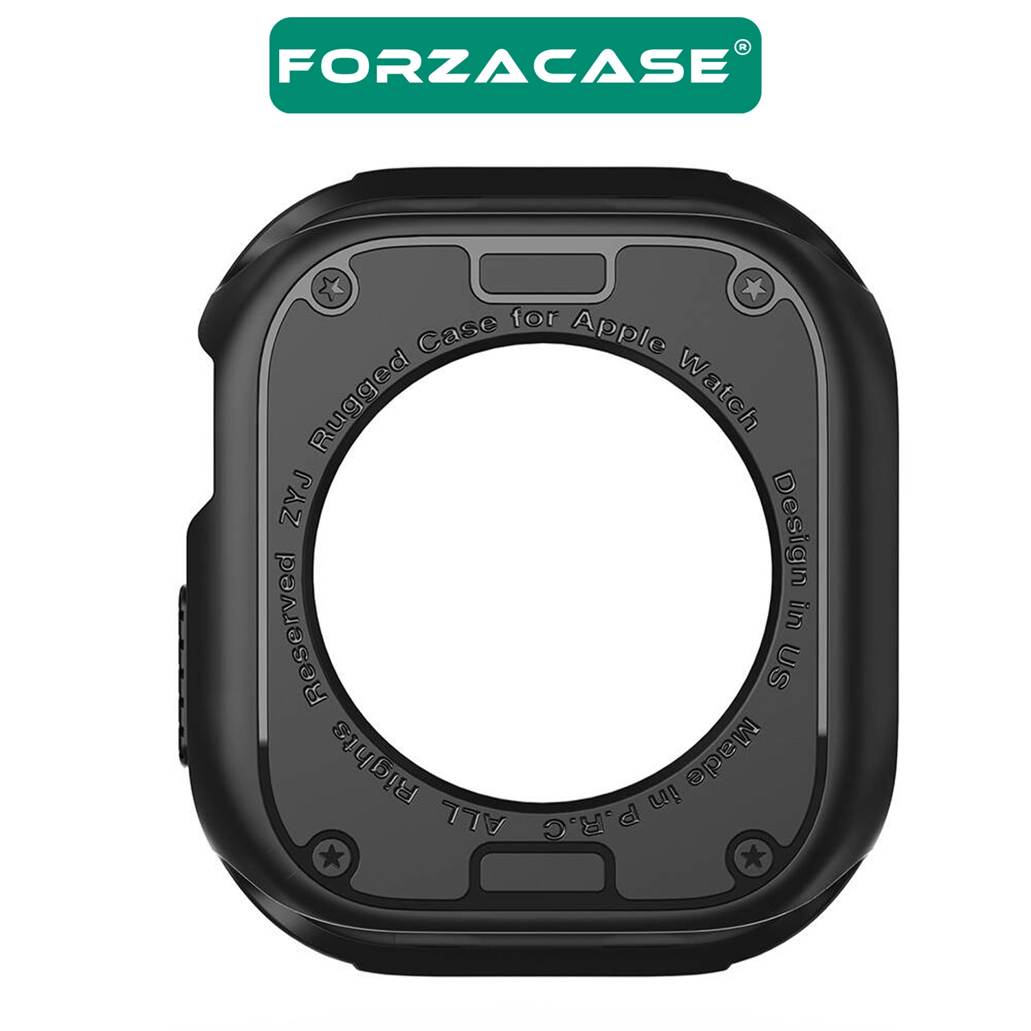 Forzacase Apple Watch 11 46mm ile uyumlu Önü Açık Armor Silikon TPU Kasa Koruyucu Kılıf - FC794
