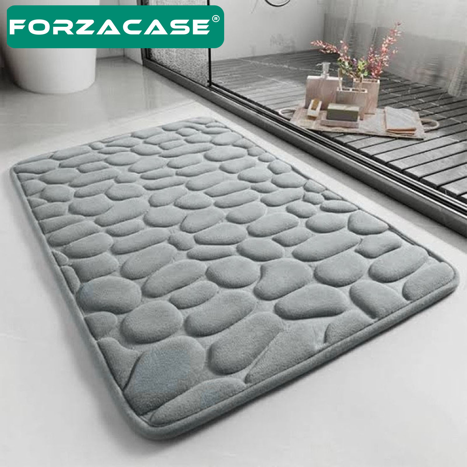 Forzacase Kaymaz Taban Hafızalı Köpük Banyo Paspası - FC796