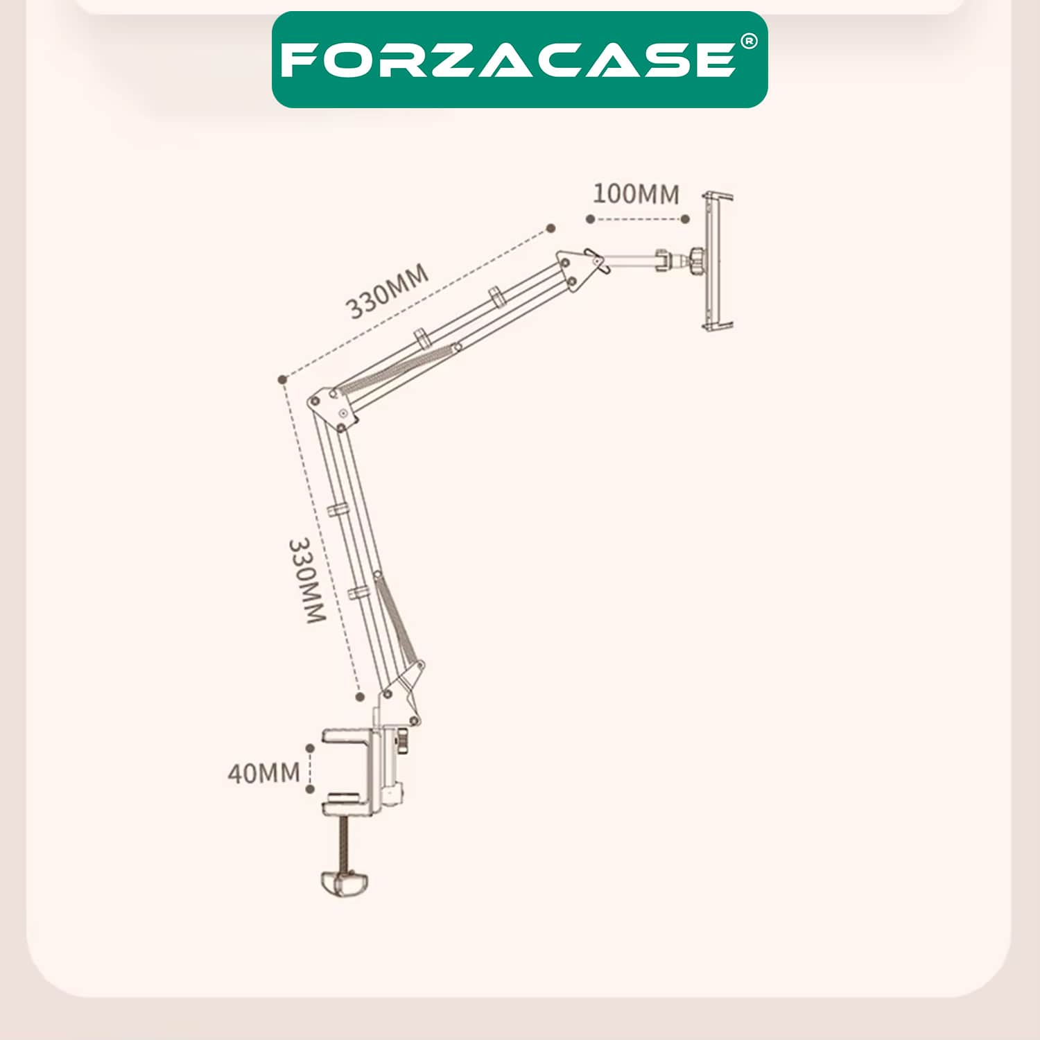 Forzacase Masaüstü 360 Derece Ayarlanabilir Akrobatik Tablet ve Telefon Tutucu Stand - FC808