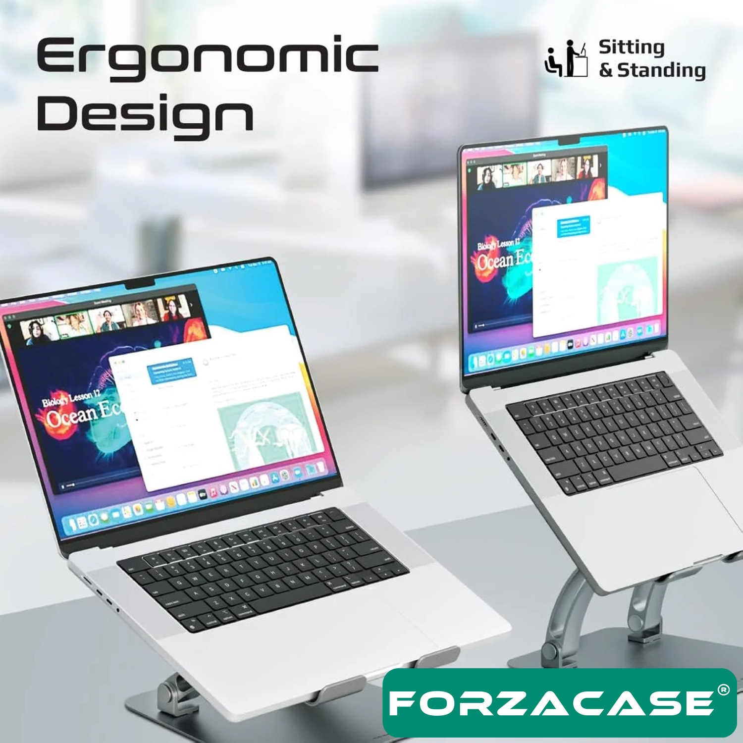 Forzacase 11-17’’ Macbook Notebook Laptop Standı Katlanabilir Masaüstü Açı Ayarlı Alüminyum - FC810