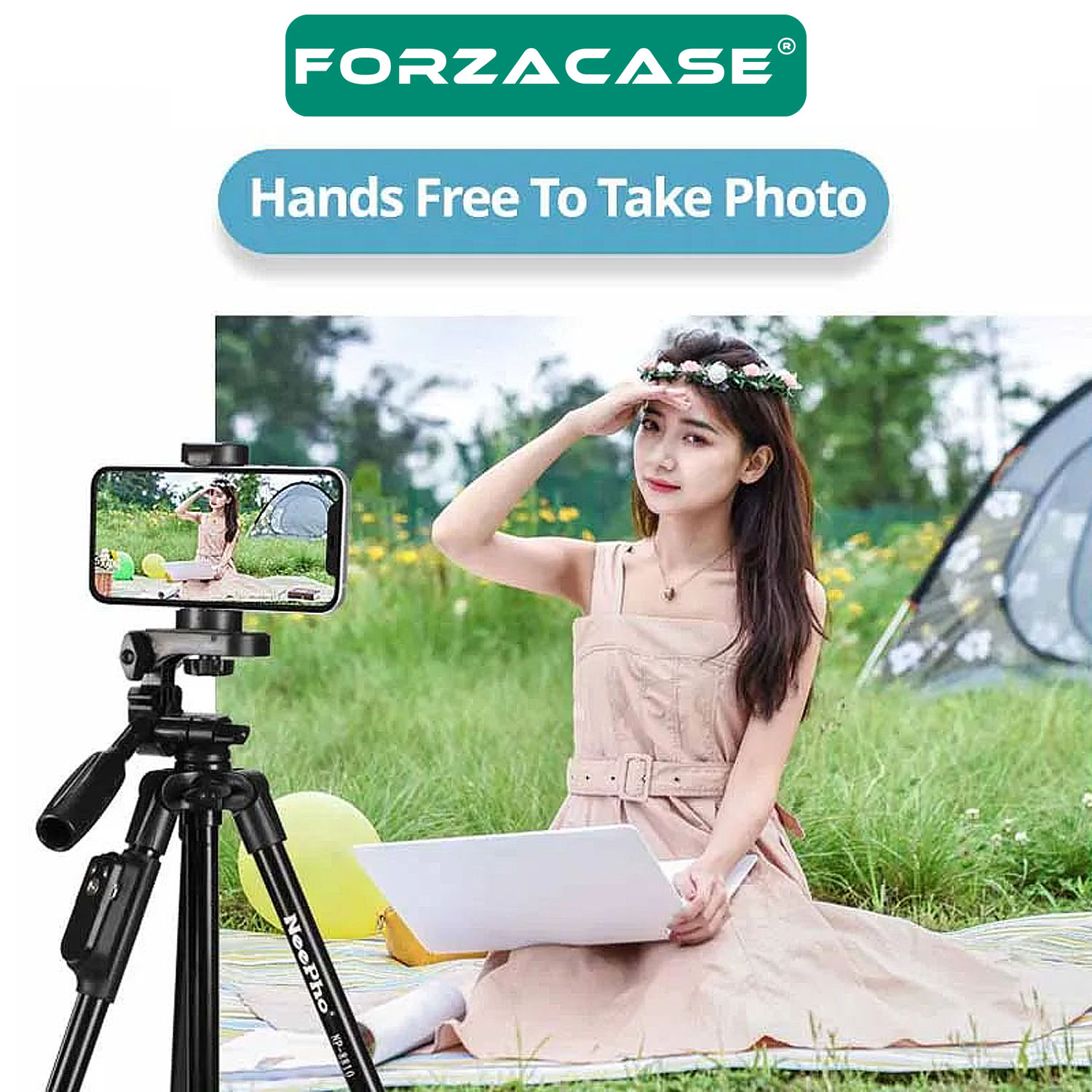 Forzacase 150 cm Bluetooth Kumandalı Profesyonel Kamera DSLR Telefon Tutuculu Çantalı Tripod - FC813