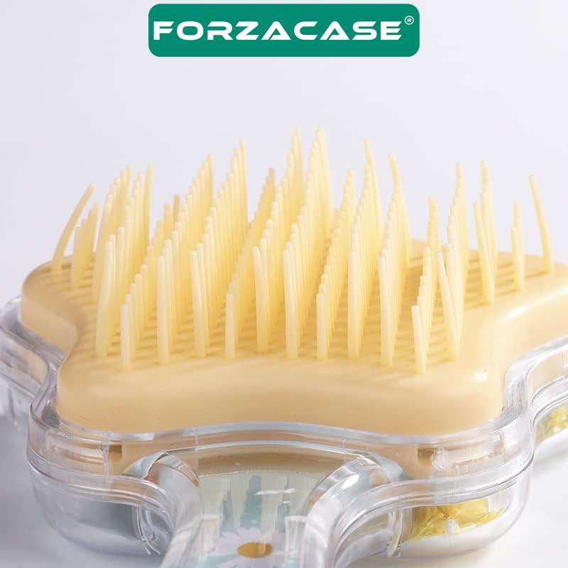 Forzacase Çoçuklar için Parıltılı Sevimli Silikon Saç Masaj Tarağı - FC815