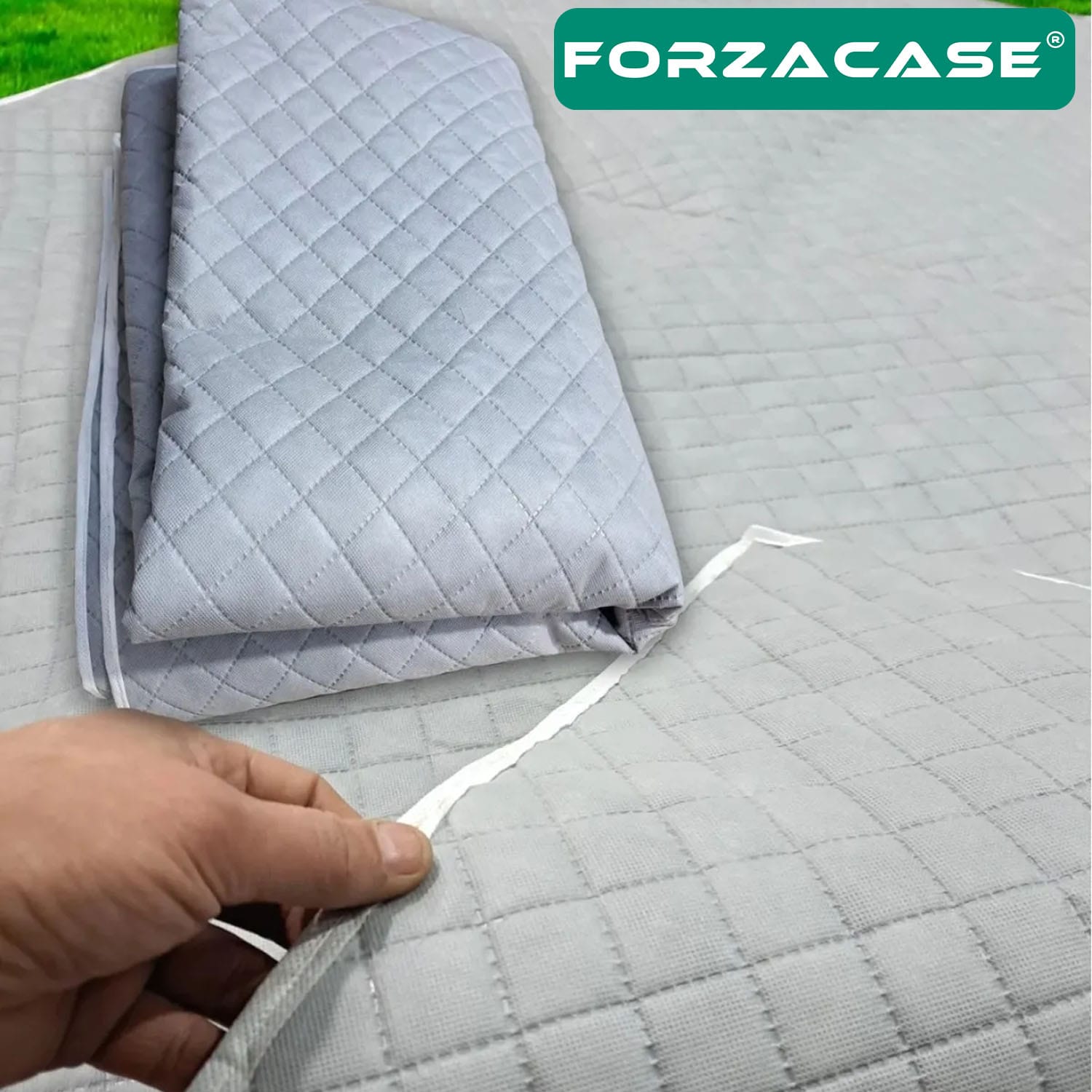 Forzacase Kapitone Desenli Su Geçirmez Elyaf Kenar Biyeli Çift Taraflı Kamp Piknik Örtüsü - FC817