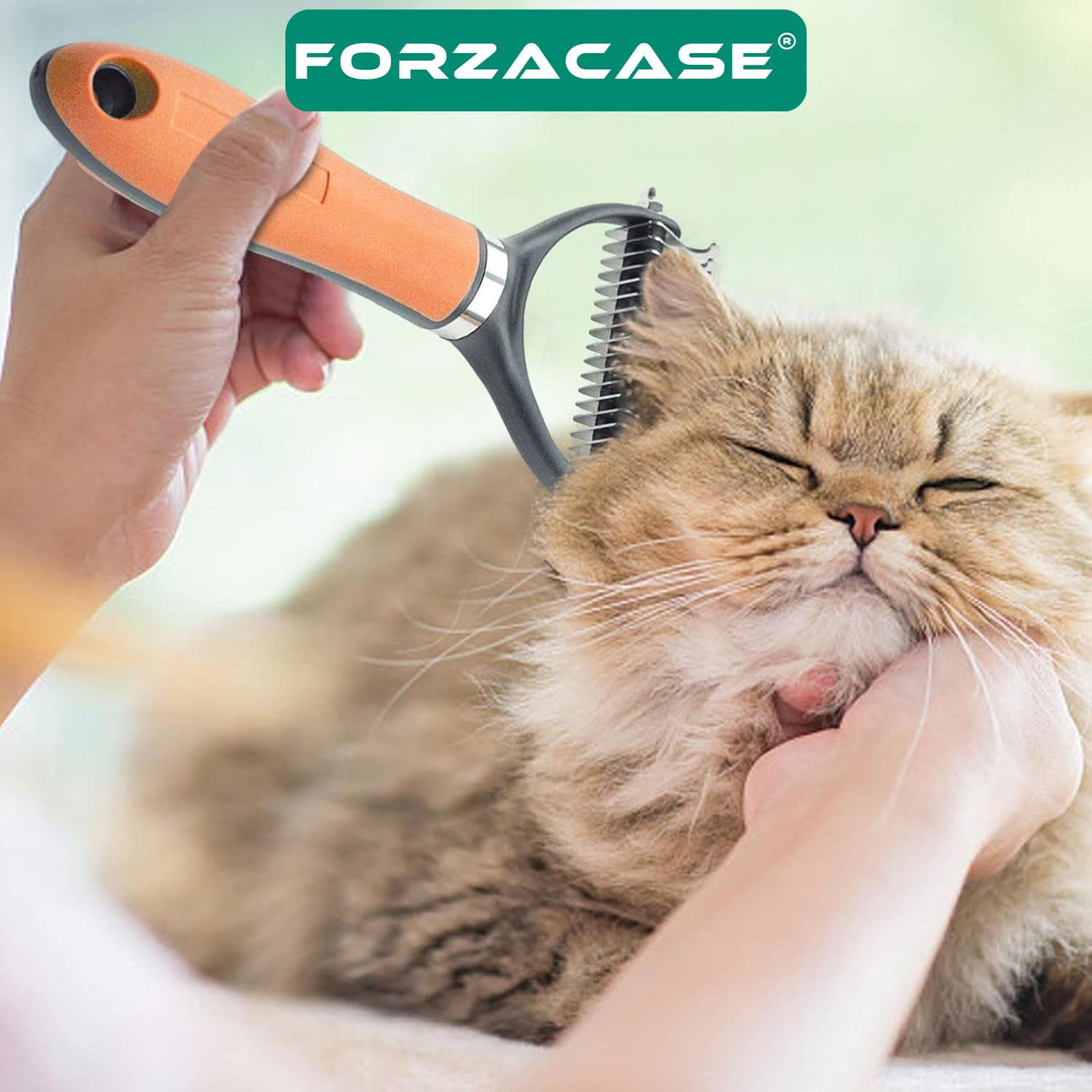 Forzacase Kedi ve Köpekler için Çift Taraflı Kıtık Açıçı Bit Pire Tüy Temizleme Tarağı - FC818