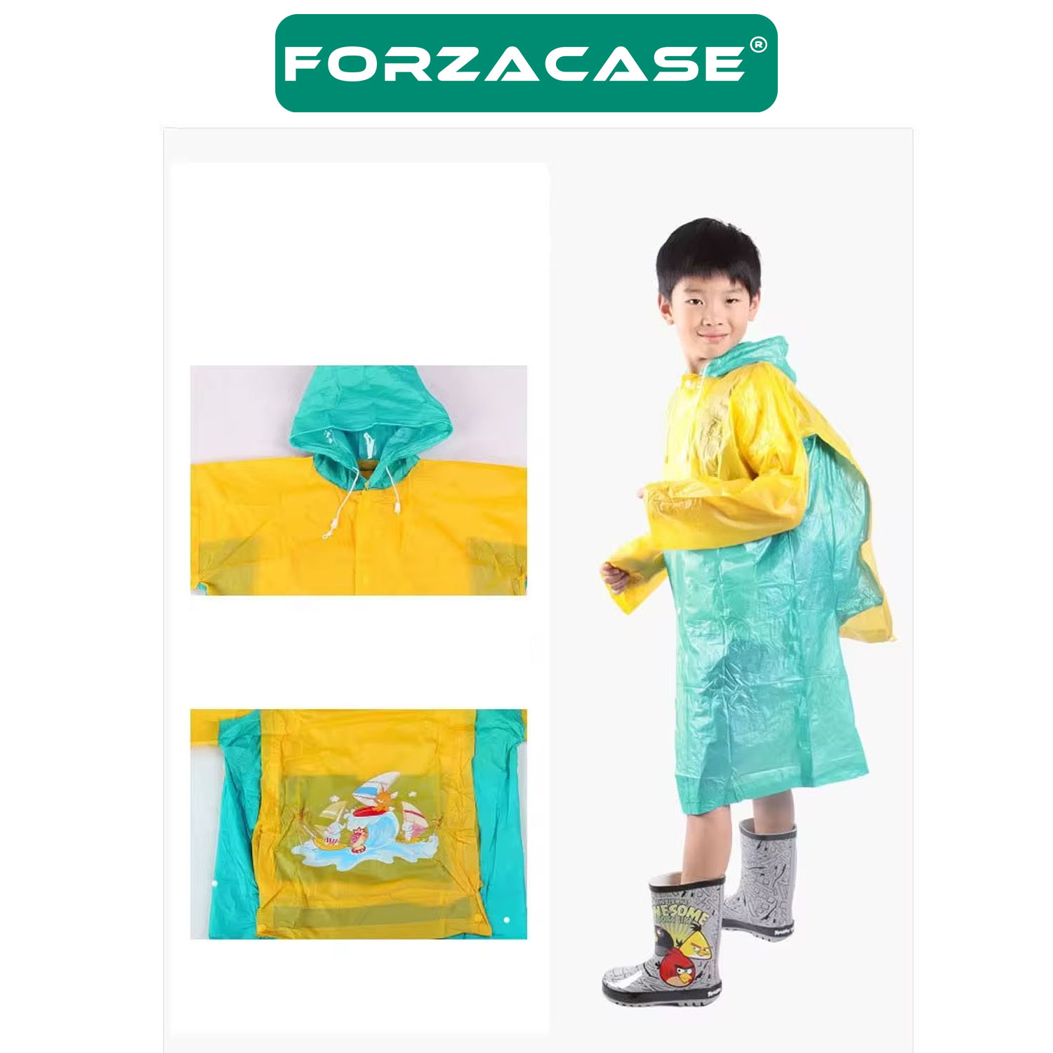 Forzacase 9-10 Yaş Çocuklar İçin Okul Yağmurluğu Çanta Korumalı XLarge Beden - FC820