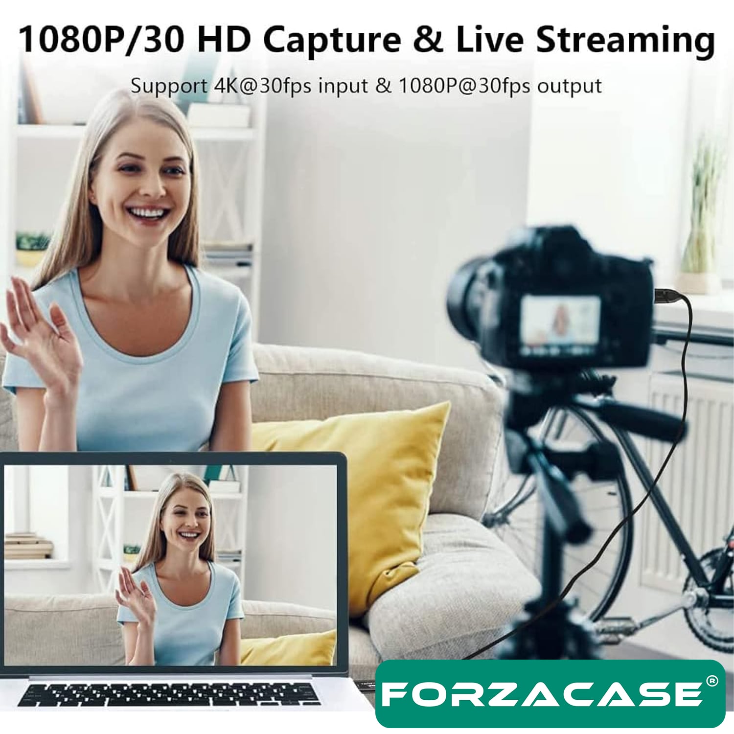 Forzacase USB TO HDMI Adaptör 4K 30hz - 1080P 30hz Görüntü Aktarıcı Adaptör - FC826