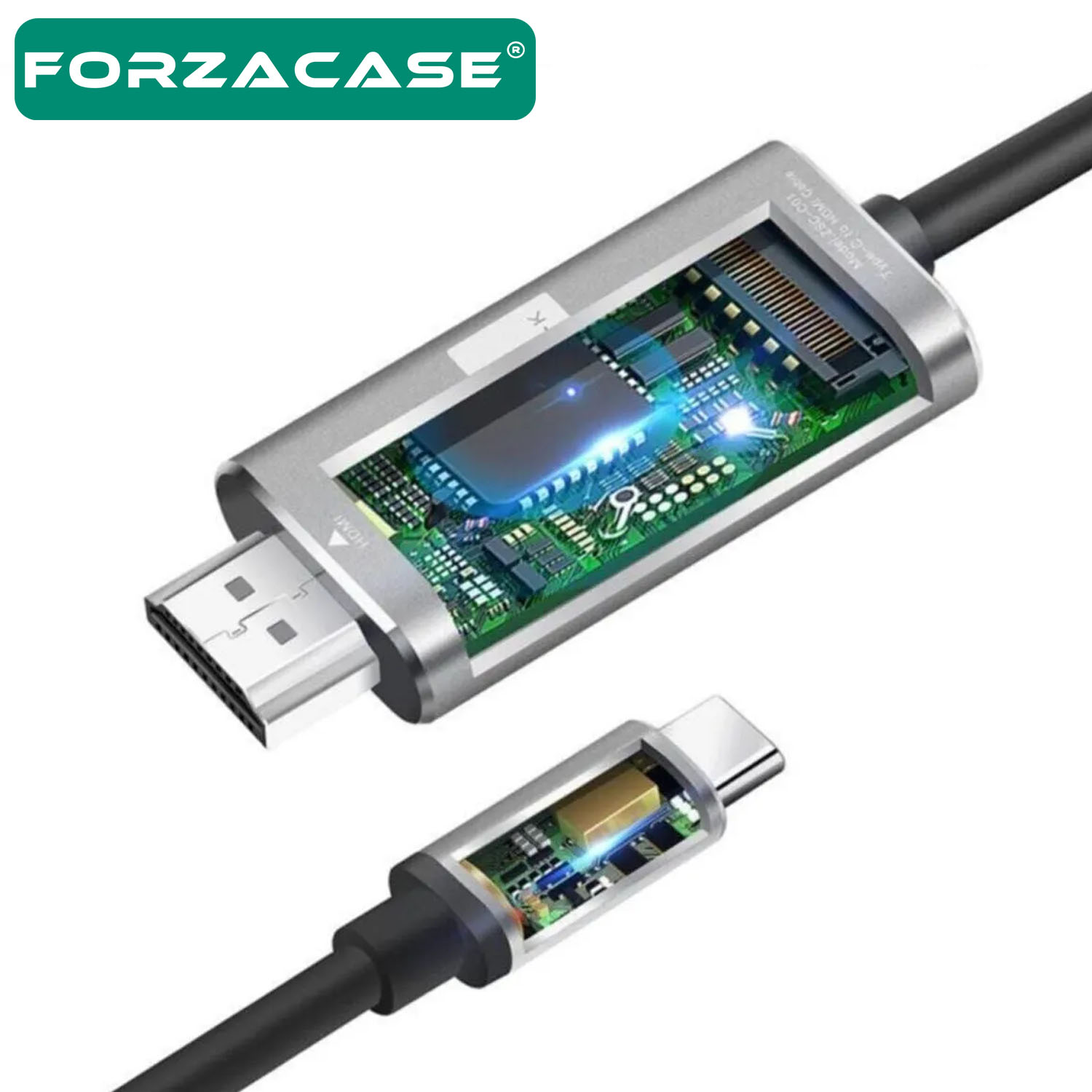 Forzacase Type-C 4K Ultra Full HD 60Hz HDTV Görüntü Aktarım Kablosu Macbook Telefon uyumlu - FC832