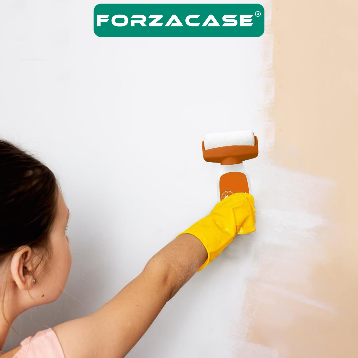 Forzacase 2’si 1 Arada Rulo Fırça Duvar Boya Fırçası Lateks Boya Duvar Onarım Fırçası 500ml - FC843