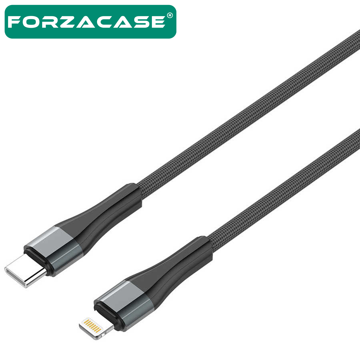 Forzacase 18W 3A Type-C to Lightning Örgülü Hızlı Şarj ve Veri Aktarım Kablosu 1 metre - FC853