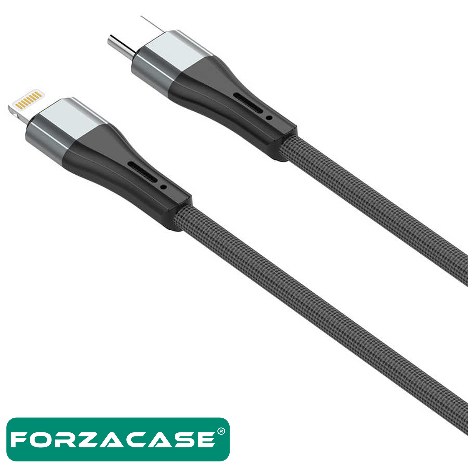 Forzacase 18W 3A Type-C to Lightning Örgülü Hızlı Şarj ve Veri Aktarım Kablosu 1 metre - FC853