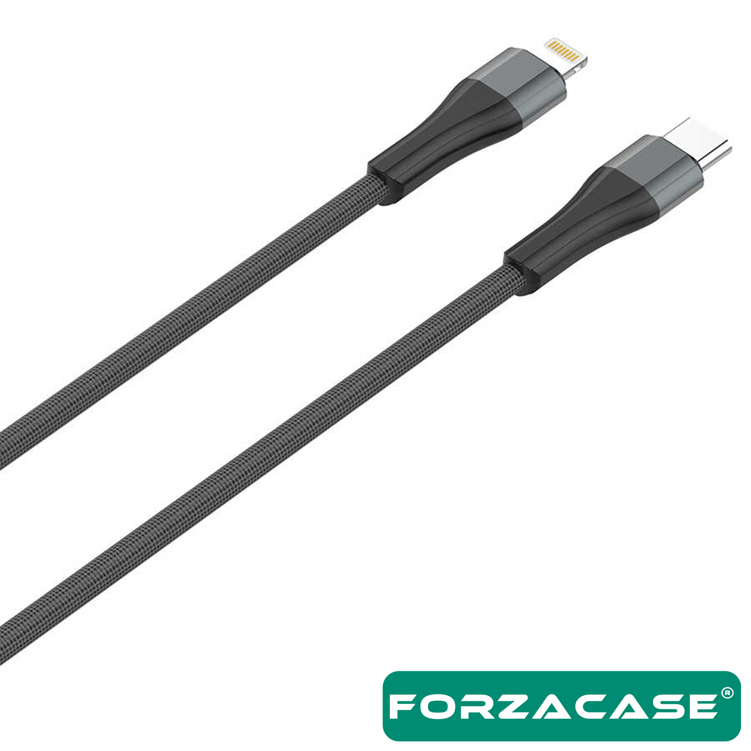 Forzacase 18W 3A Type-C to Lightning Örgülü Hızlı Şarj ve Veri Aktarım Kablosu 1 metre - FC853