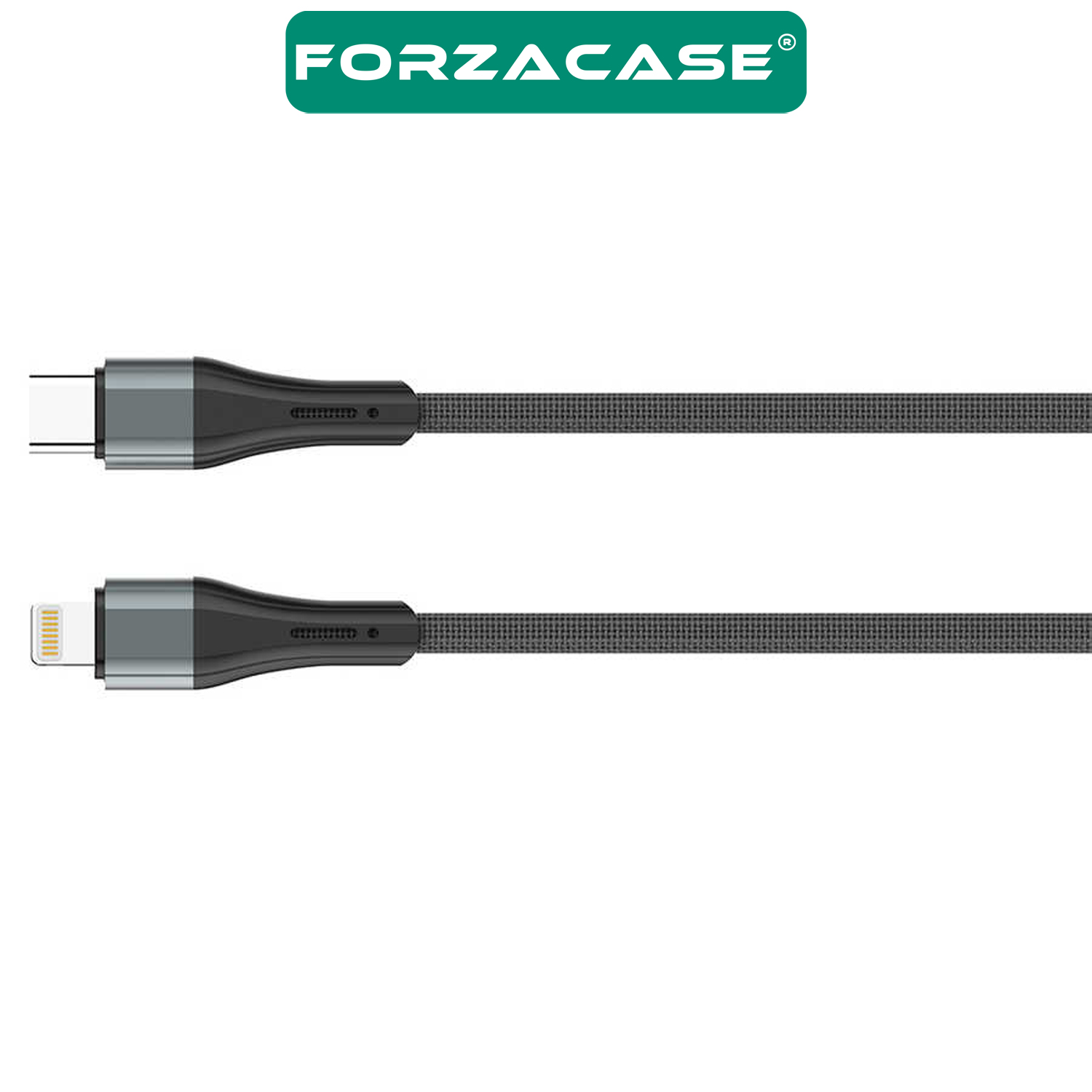 Forzacase 18W 3A Type-C to Lightning Örgülü Hızlı Şarj ve Veri Aktarım Kablosu 1 metre - FC853