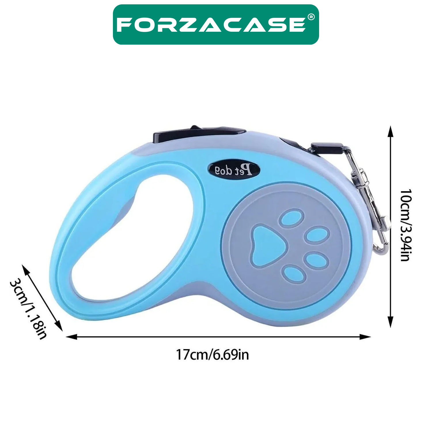 Forzacase Pati Desenli 3 Metre Otomatik Geri Çekilebilir Köpek Tasması Karışık Renk 1 Adet - FC859