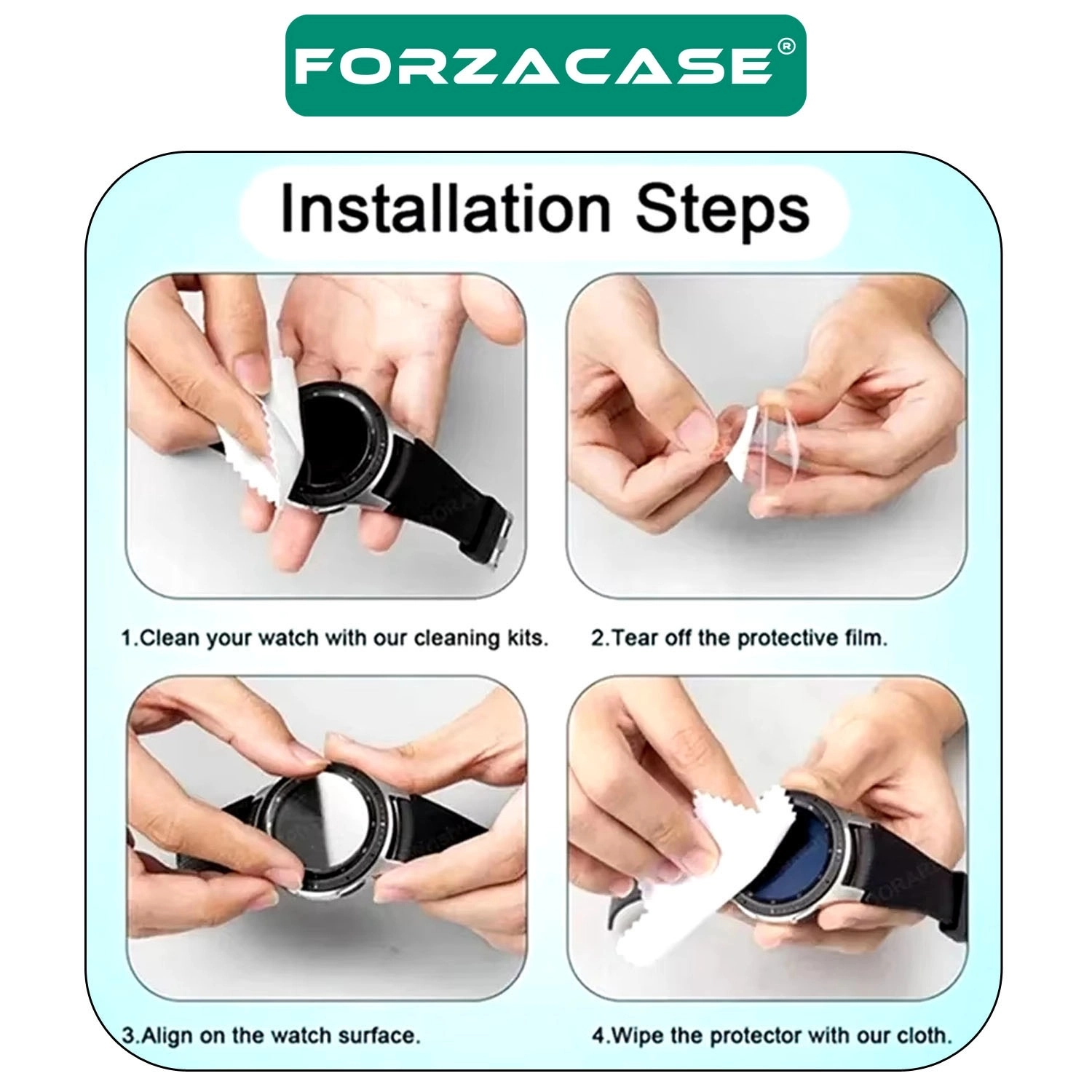 Forzacase Huawei Watch GT 7 41mm ile uyumlu Temperli Kırılmaz Cam Ekran Koruyucu - FC861