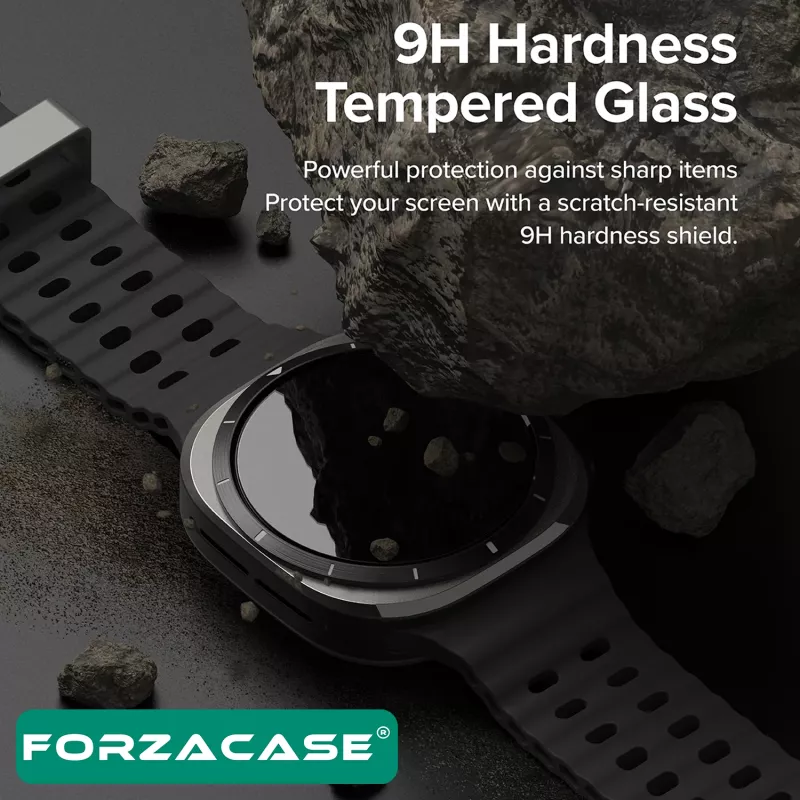 Forzacase Samsung Galaxy Watch Ultra 2025 ile uyumlu Temperli Kırılmaz Cam Ekran Koruyucu FC861