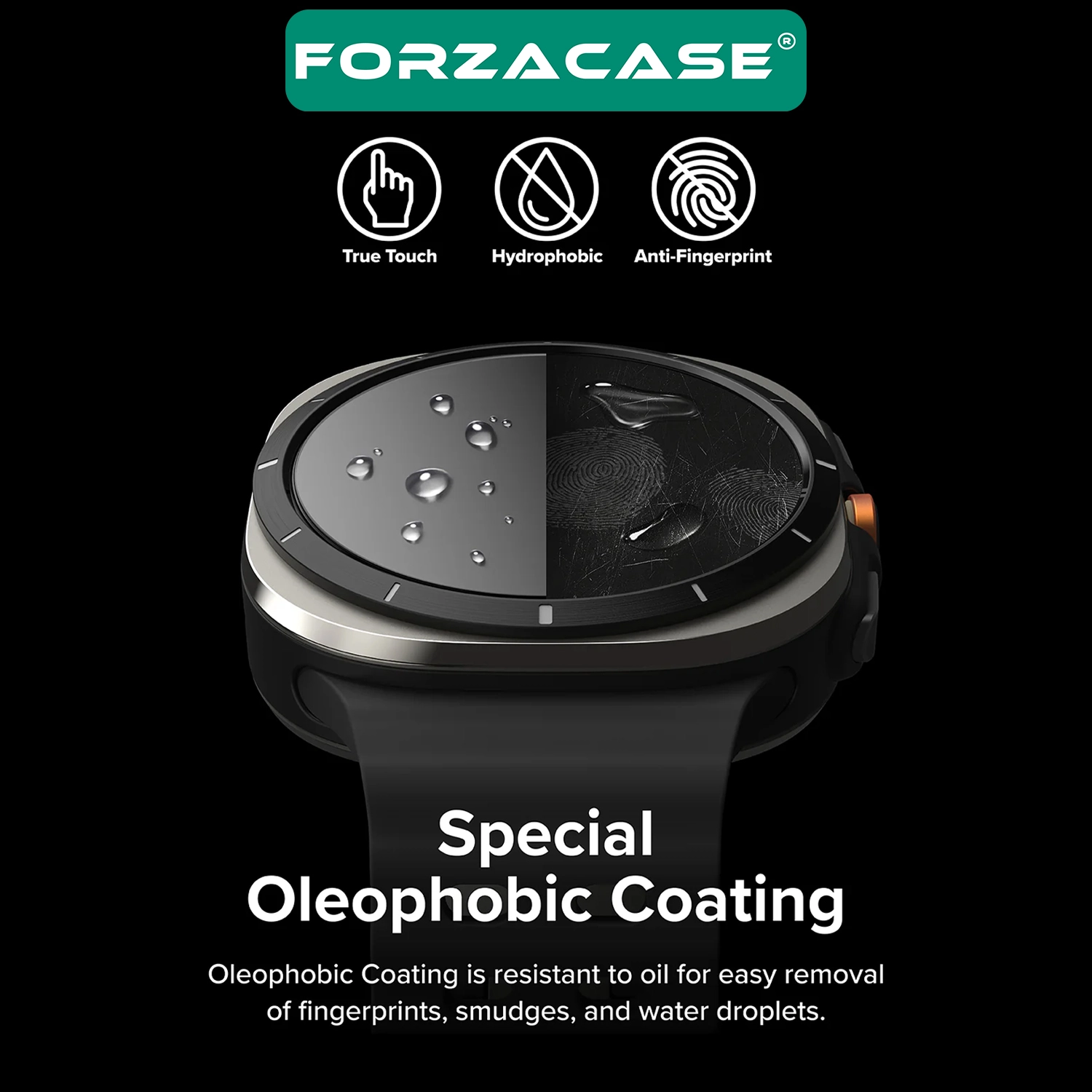 Forzacase Samsung Galaxy Watch Ultra 2025 ile uyumlu Temperli Kırılmaz Cam Ekran Koruyucu FC861