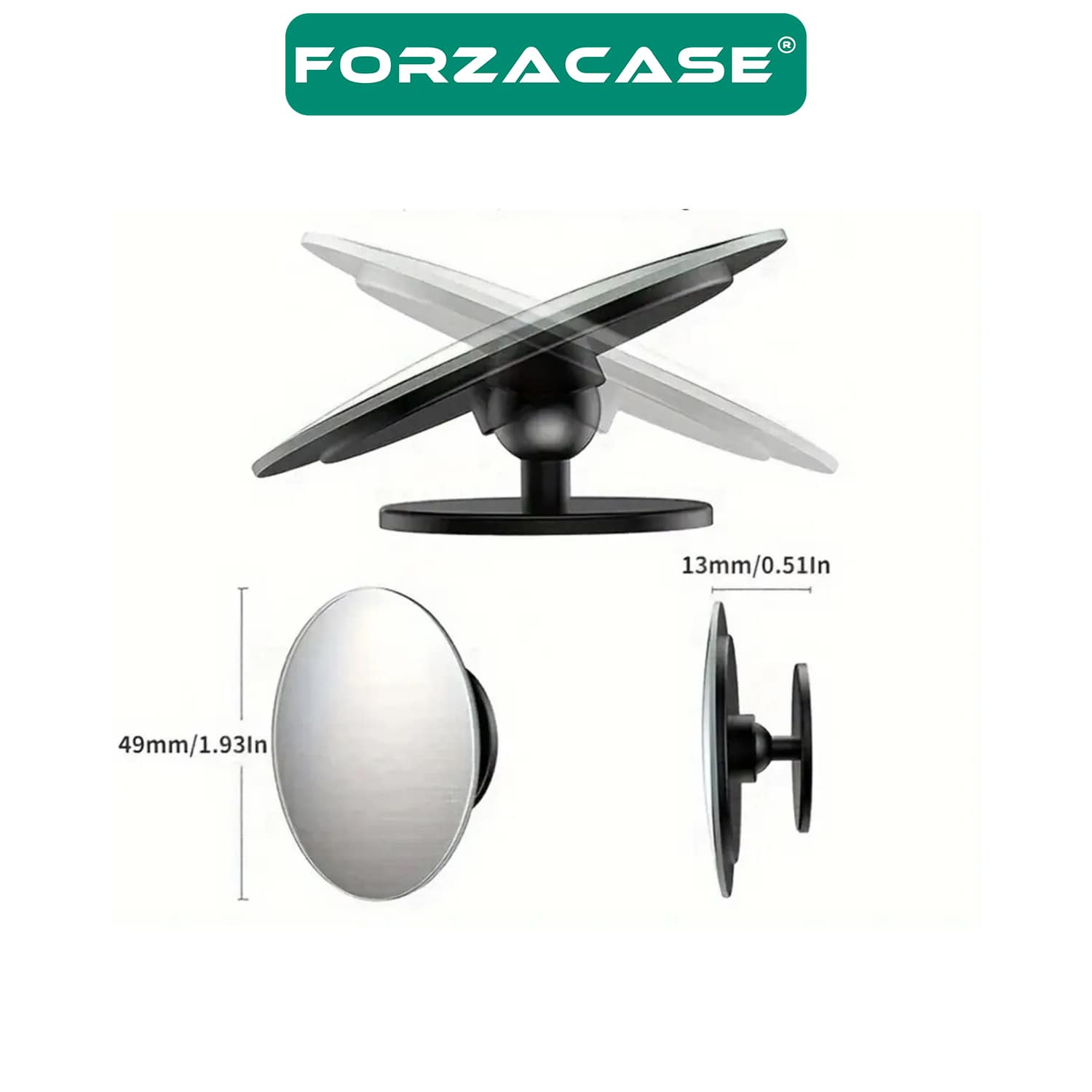Forzacase 2 Adet Araç Motosiklet için 360 Kör Nokta Ayna Seti - FC871