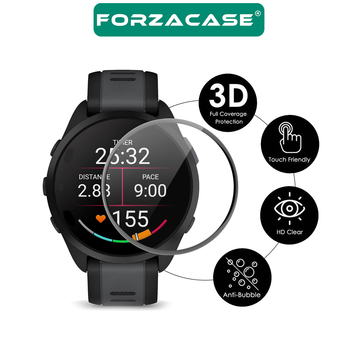 Forzacase Xiaomi Watch S4 ile uyumlu Silikon Kordon Kayış + Ekran Koruma Filmi - FC875