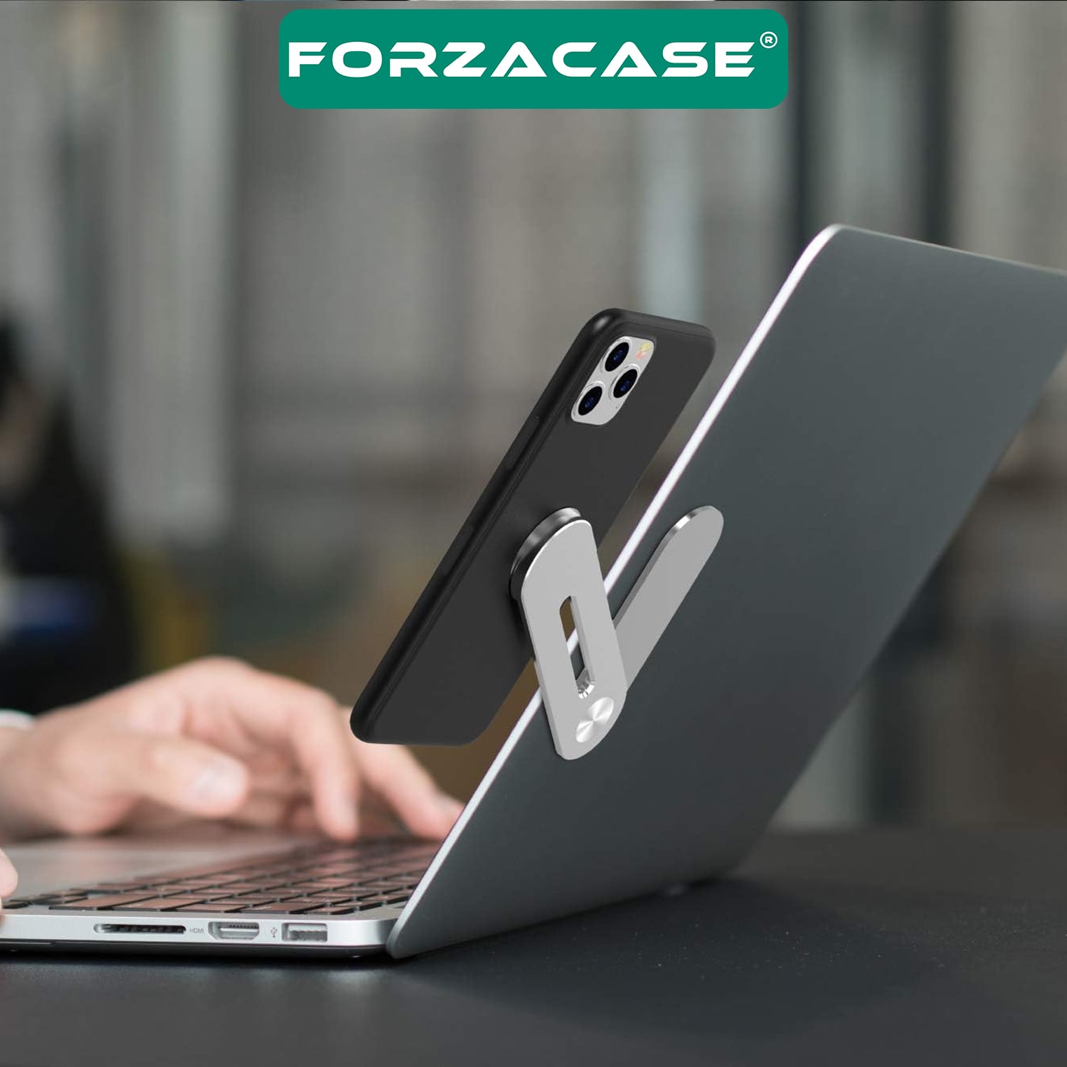 Forzacase Metal Ayarlanabilir Laptop Ve Monitör Yanı Manyetik Telefon Tutucu Mıknatıslı - FC880