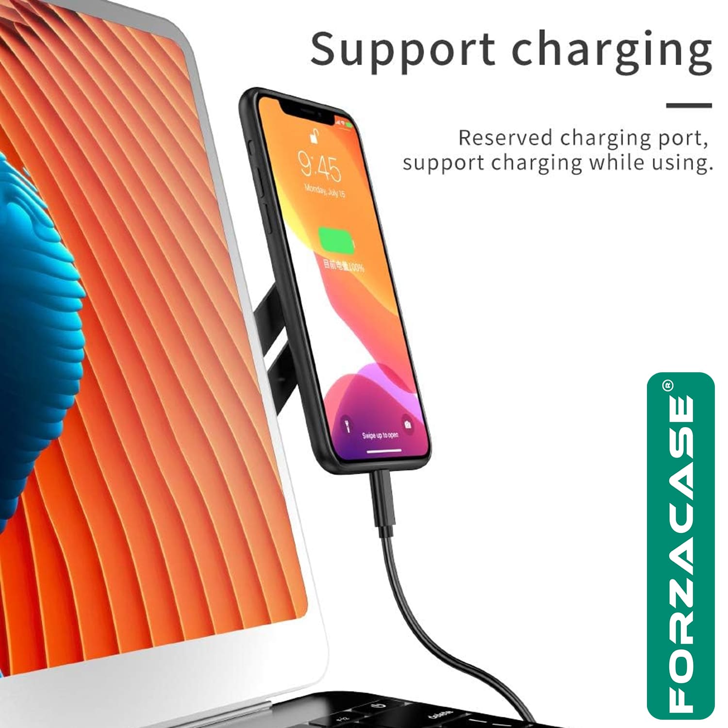 Forzacase Metal Ayarlanabilir Laptop Ve Monitör Yanı Manyetik Telefon Tutucu Mıknatıslı - FC880